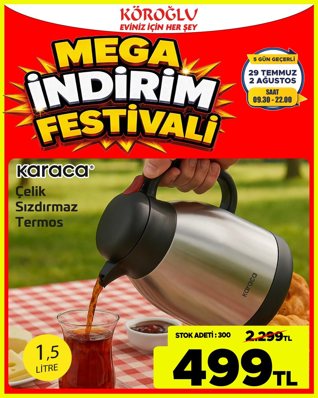 Karaca Çelik Sızdırmaz Termos