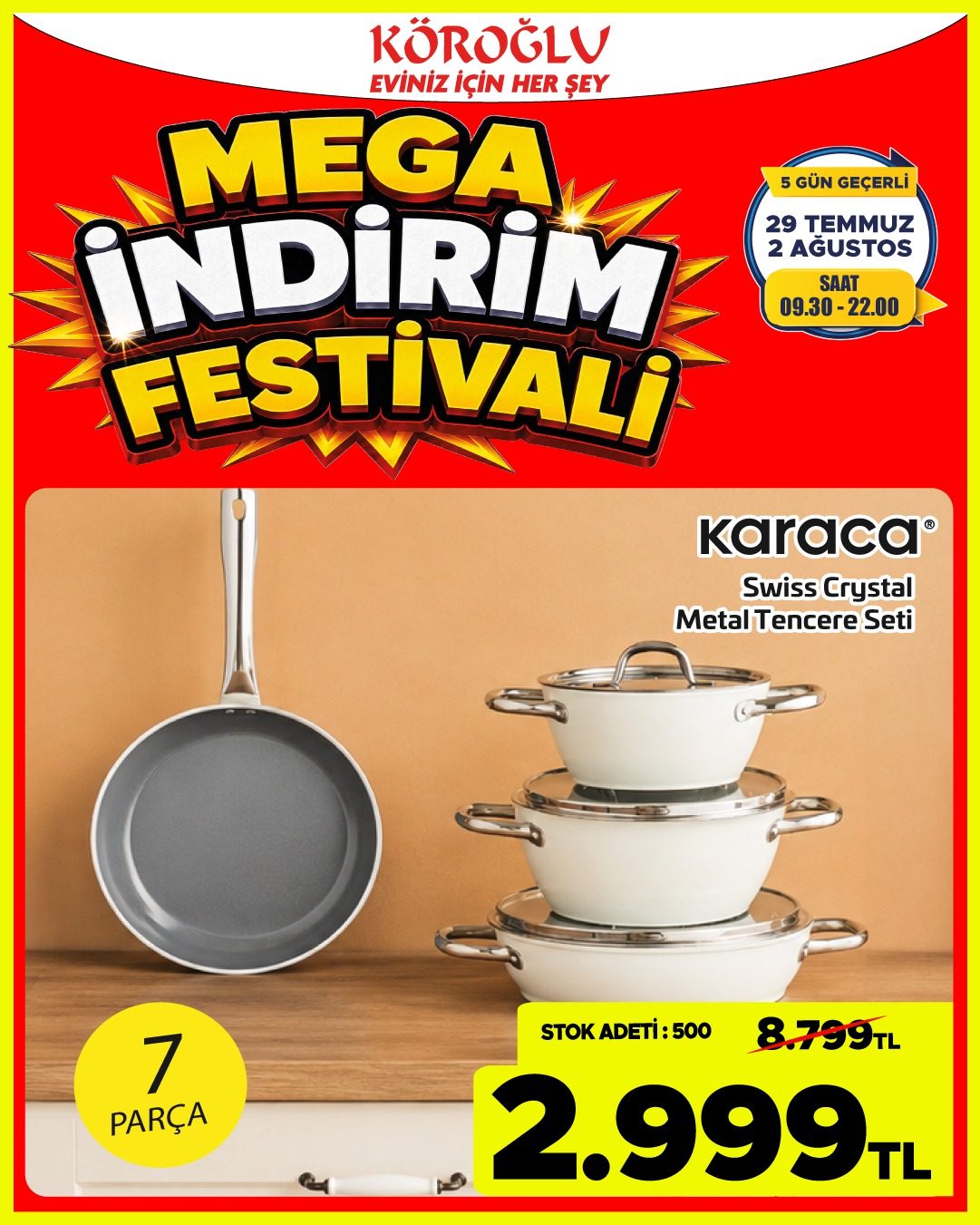 Karaca Swiss Crystal Metal Tencere Seti 7 Parça Main image