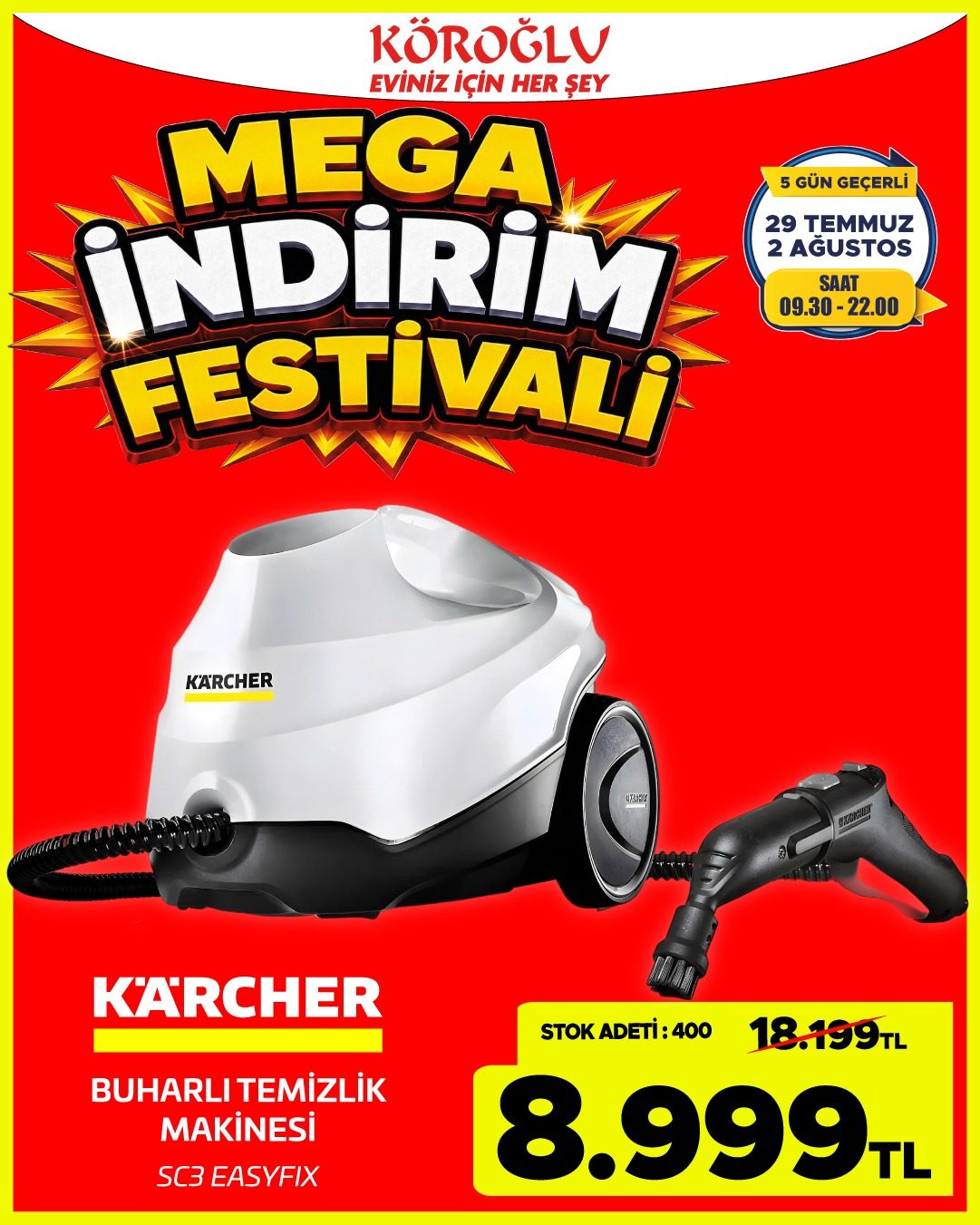 Karcher Buharlı Temizlik Makinesi