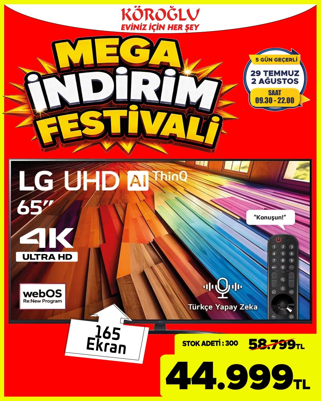 LG 65 İnç UHD TV