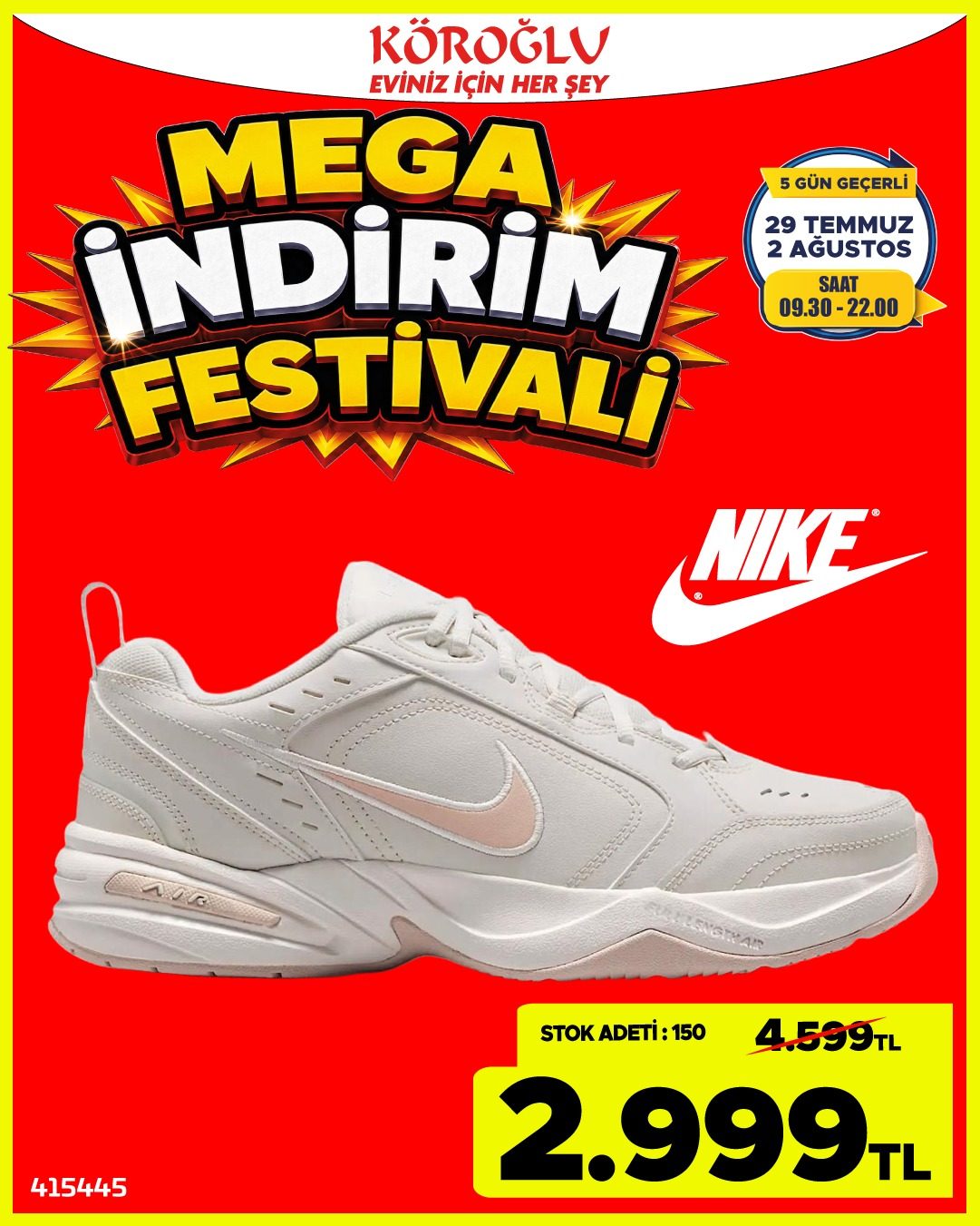 Nike Beyaz Spor Ayakkabi