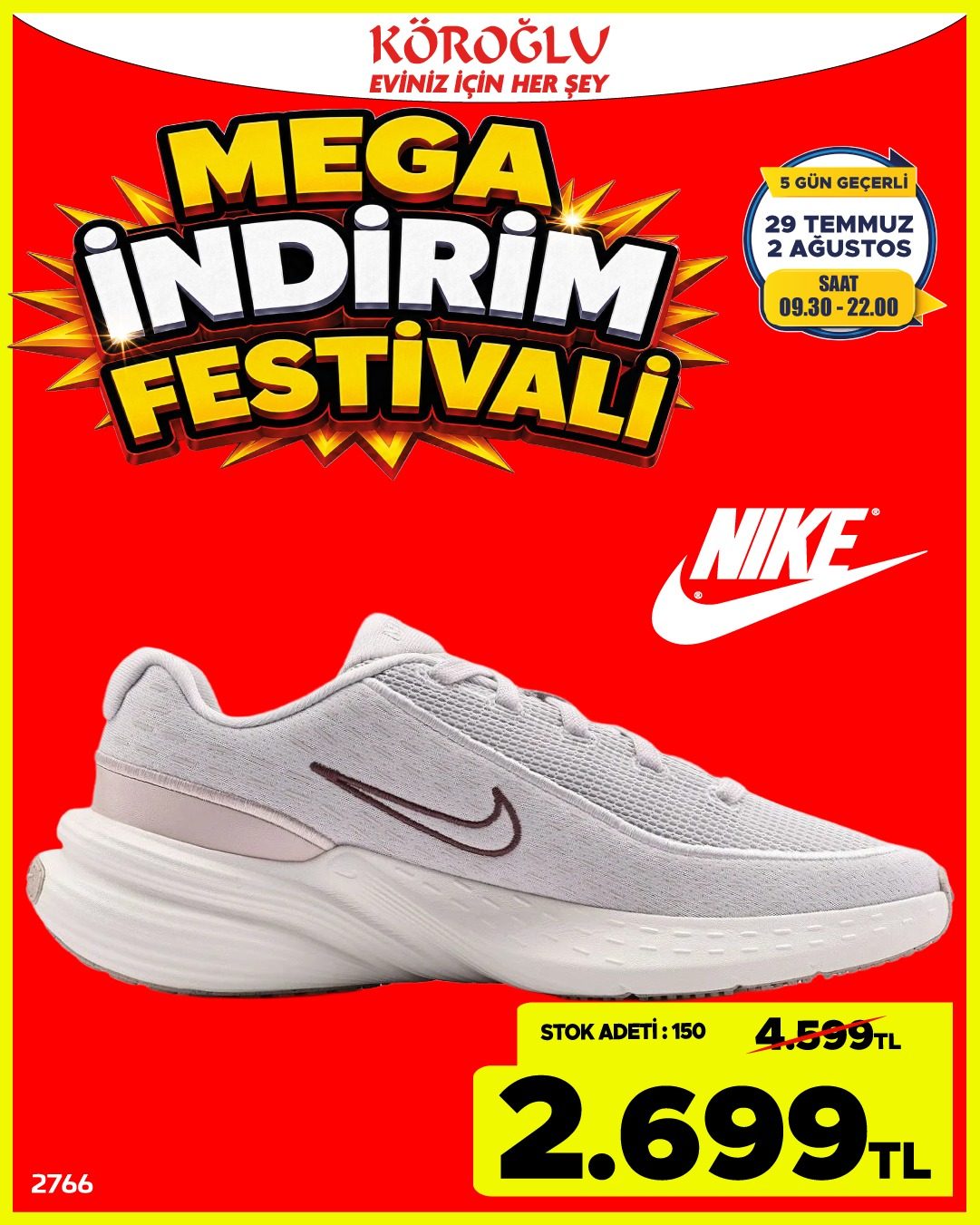 Nike Beyaz Spor Ayakkabi