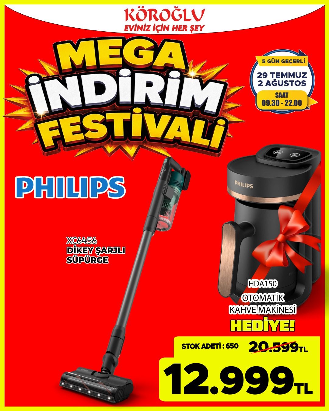 Philips Dikey Şarjlı Süpürge Hediyeli Main image