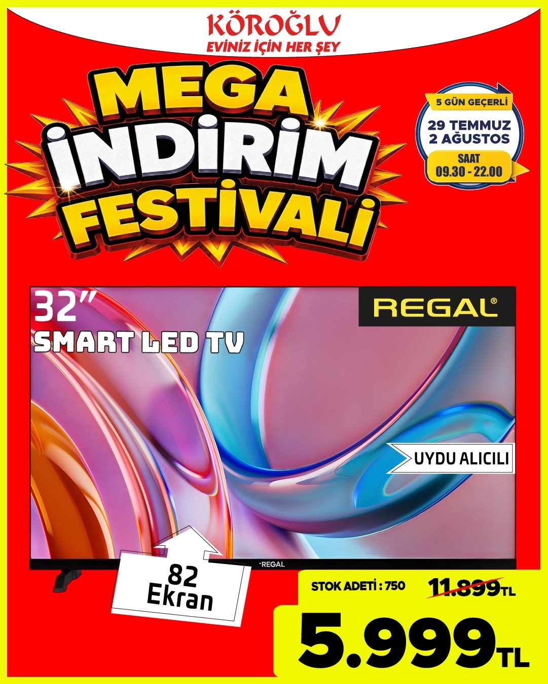 Regal 32 İnç Smart Led TV