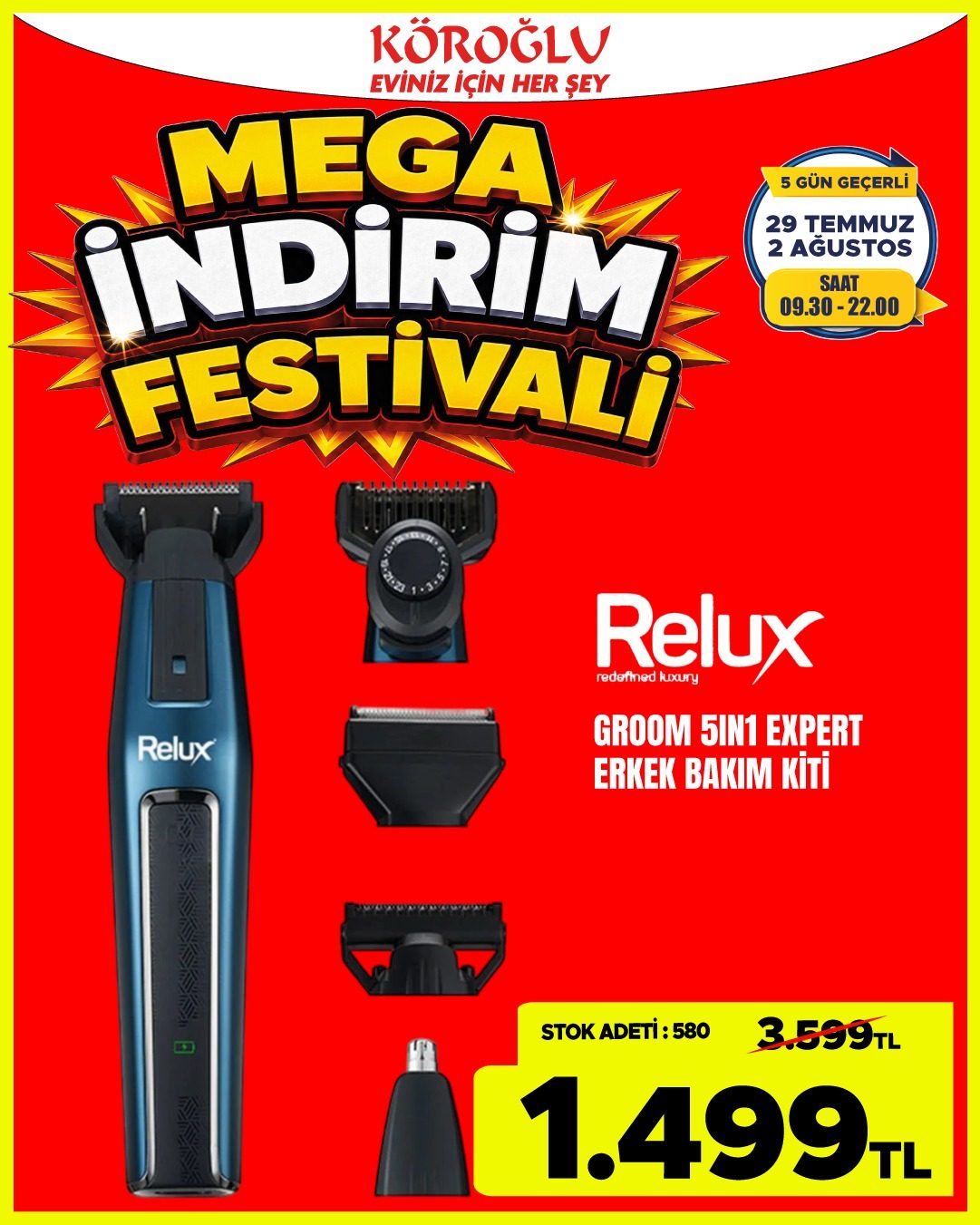 Relux Groom Skin Expert Erkek Bakim Seti