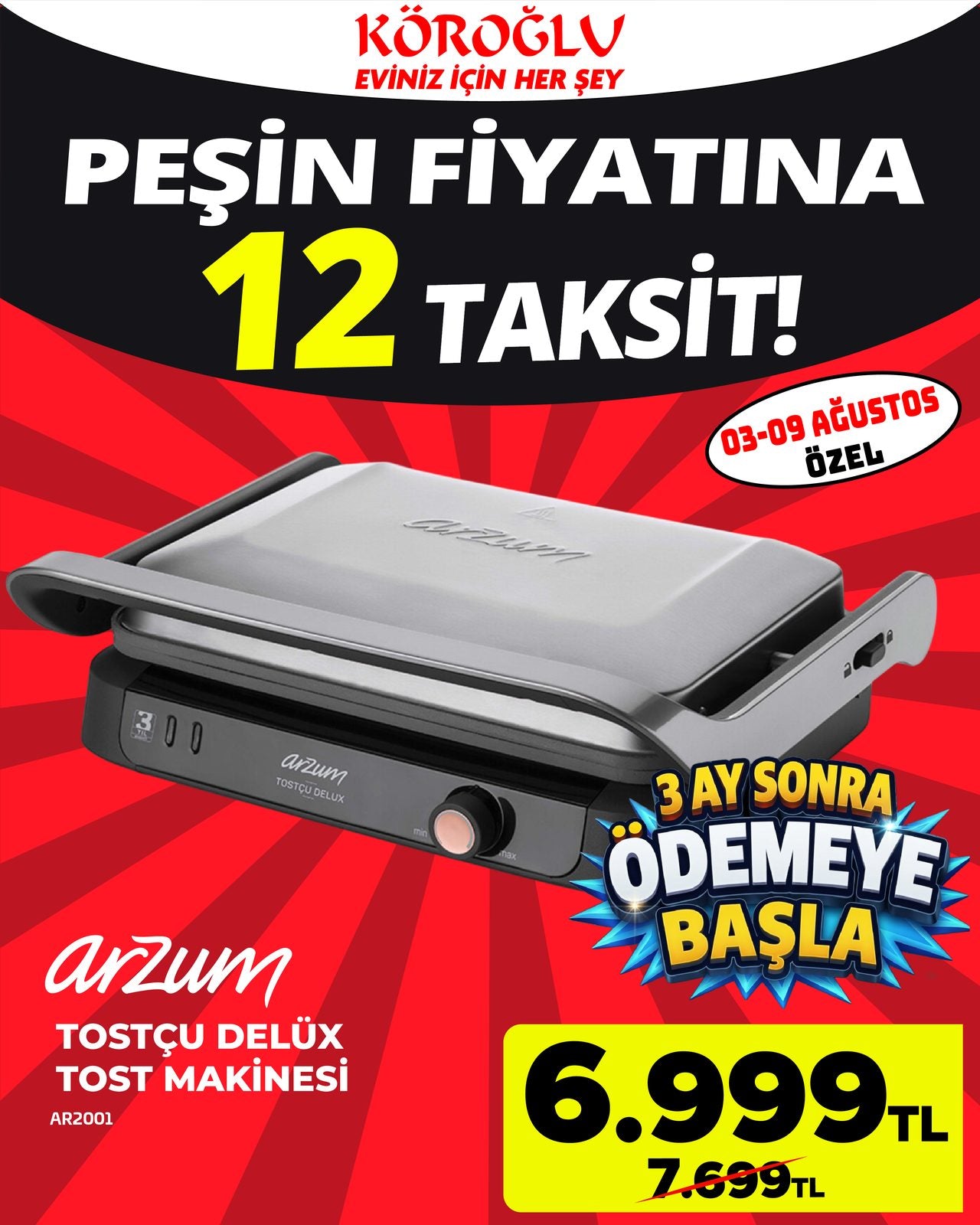 Arzum Tostçu Delux Tost Makinesi Main image