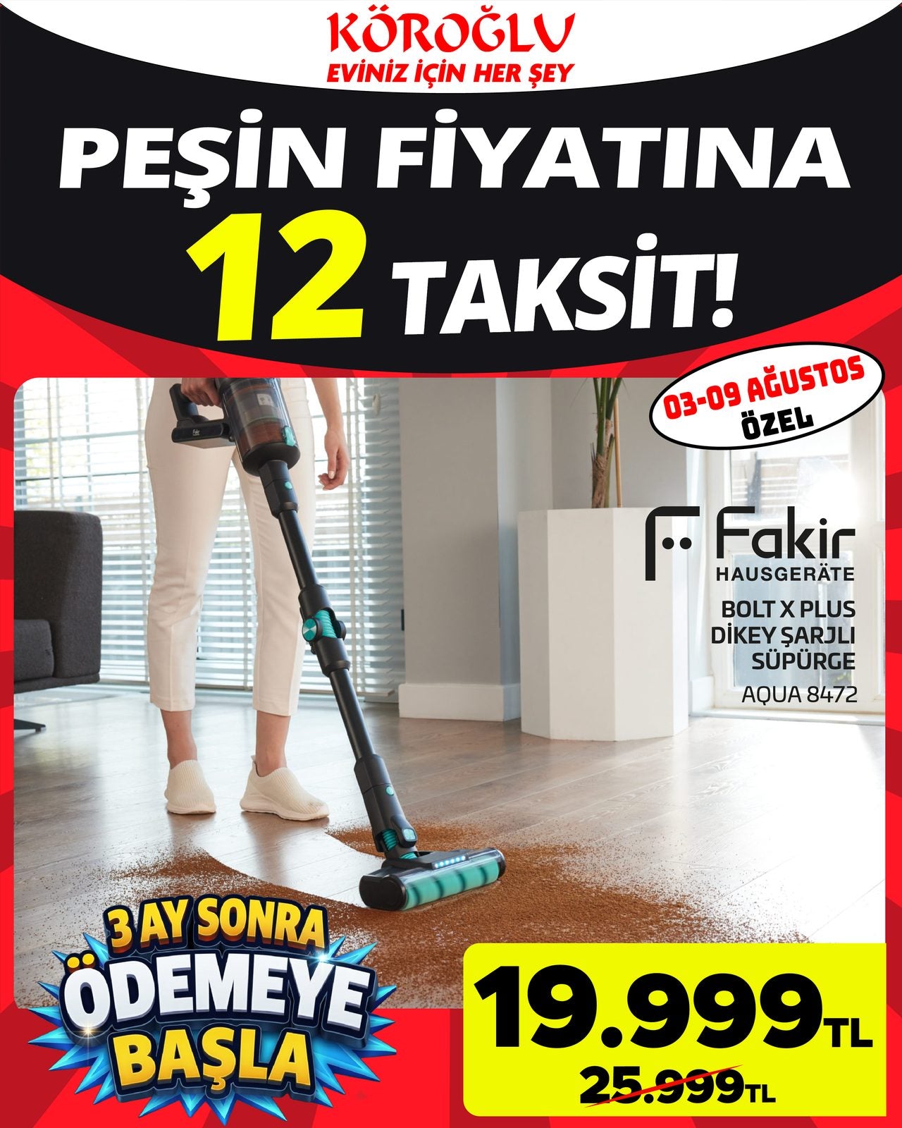 Fakir Dikey Şarjlı Süpürge Main image