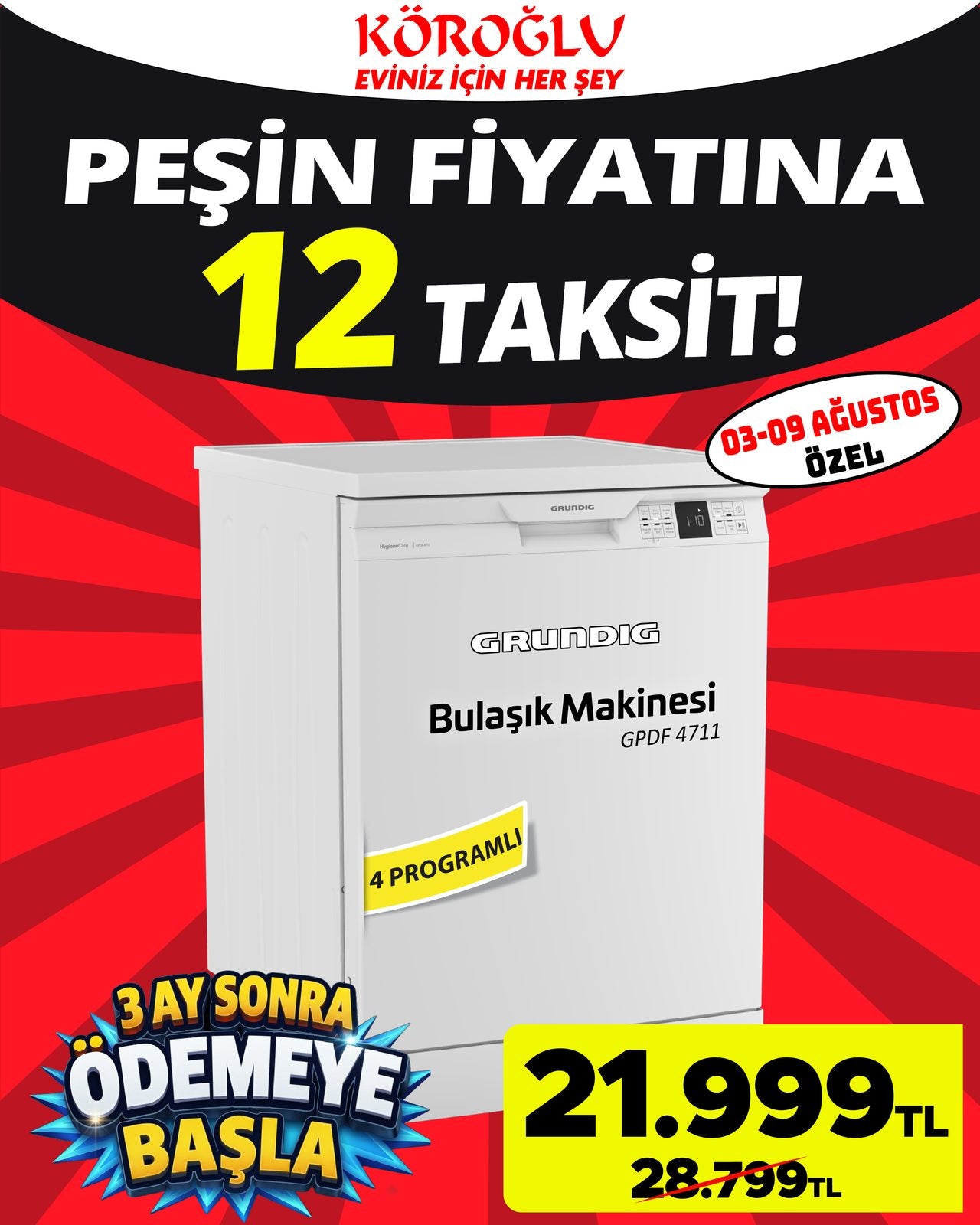 Grundig Bulaşık Makinesi