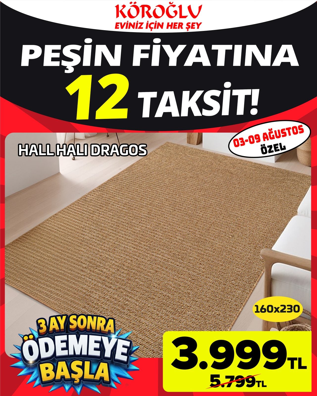 Hall Halı Dragos 160x230