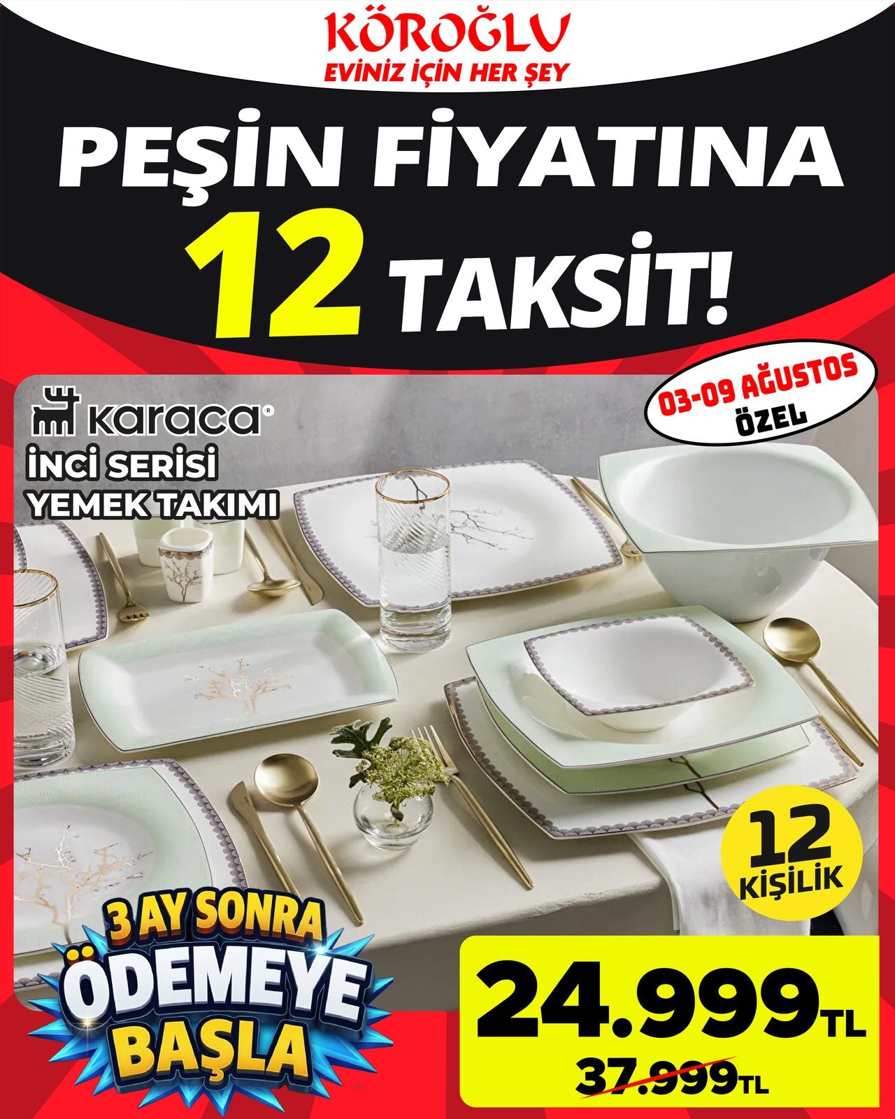 Karaca İnci Serisi Yemek Takımı