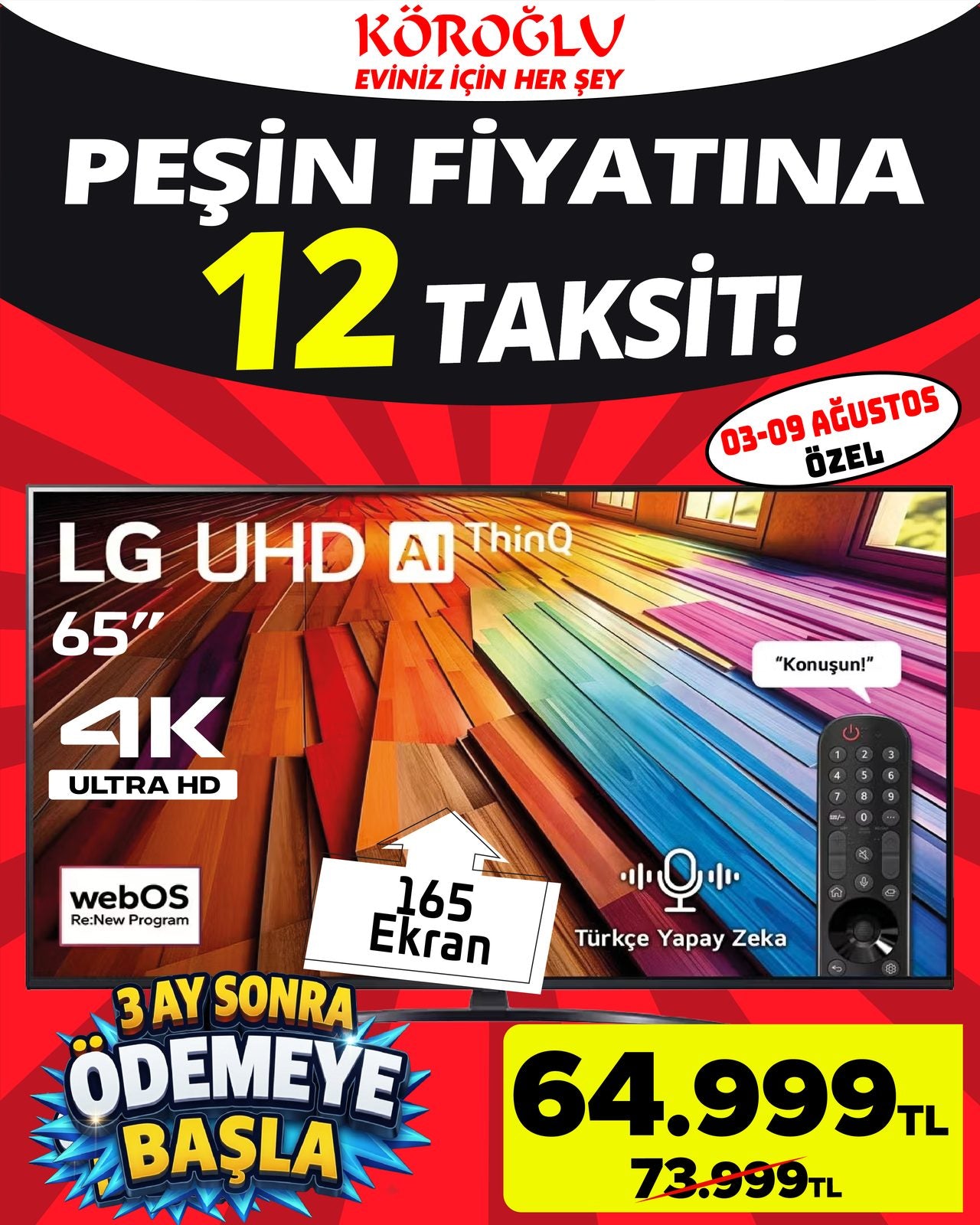 LG 65 İnç UHD TV