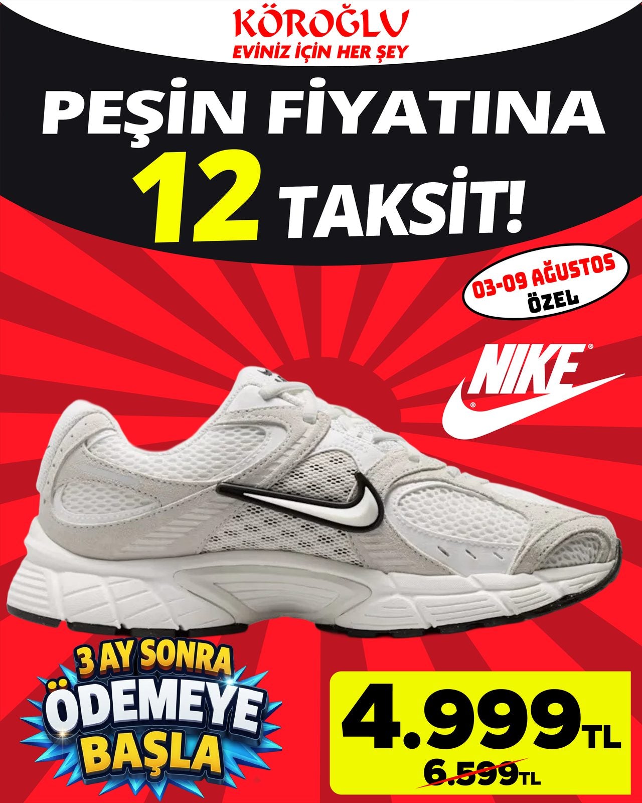 Nike Beyaz Spor Ayakkabı