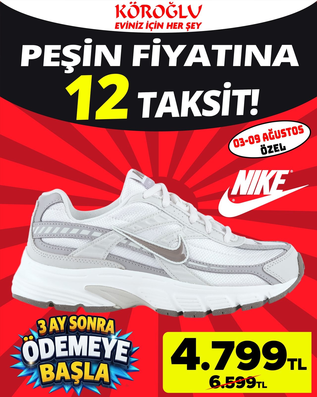 Nike Beyaz Spor Ayakkabı