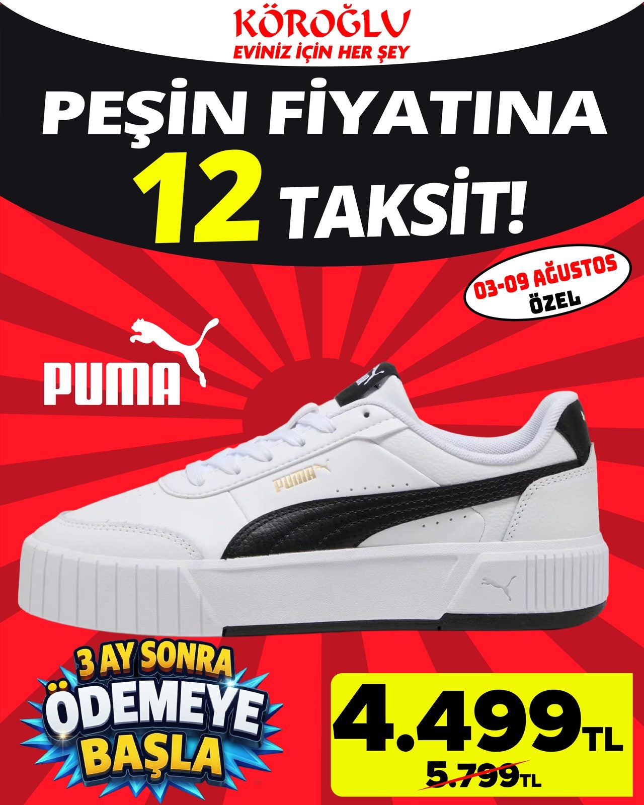 Puma Beyaz Spor Ayakkabı