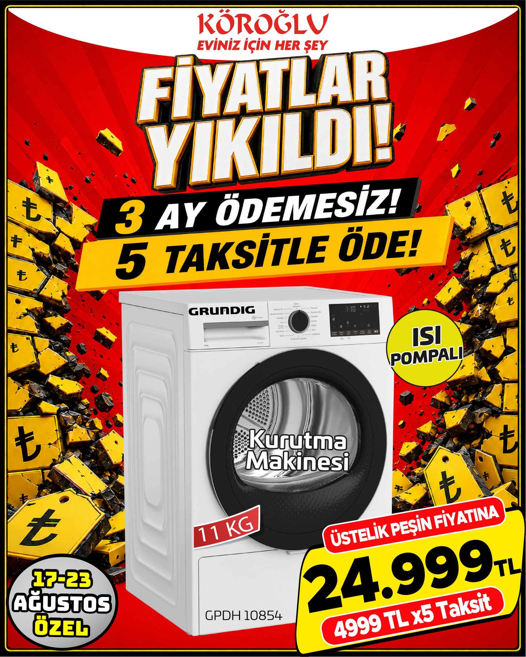 Grundig Kurutma Makinesi 11 Kg