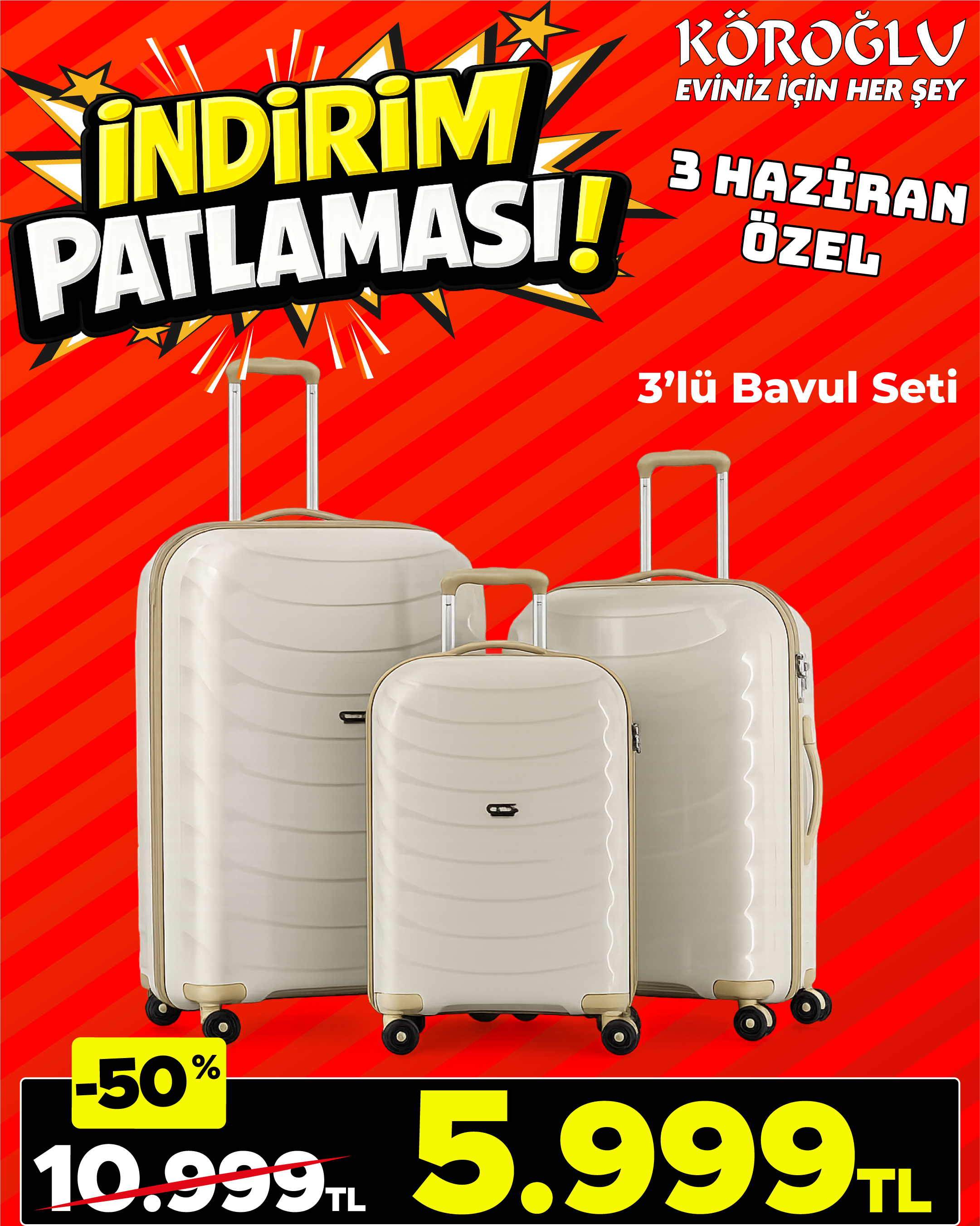 3’lü Bavul Seti Main image