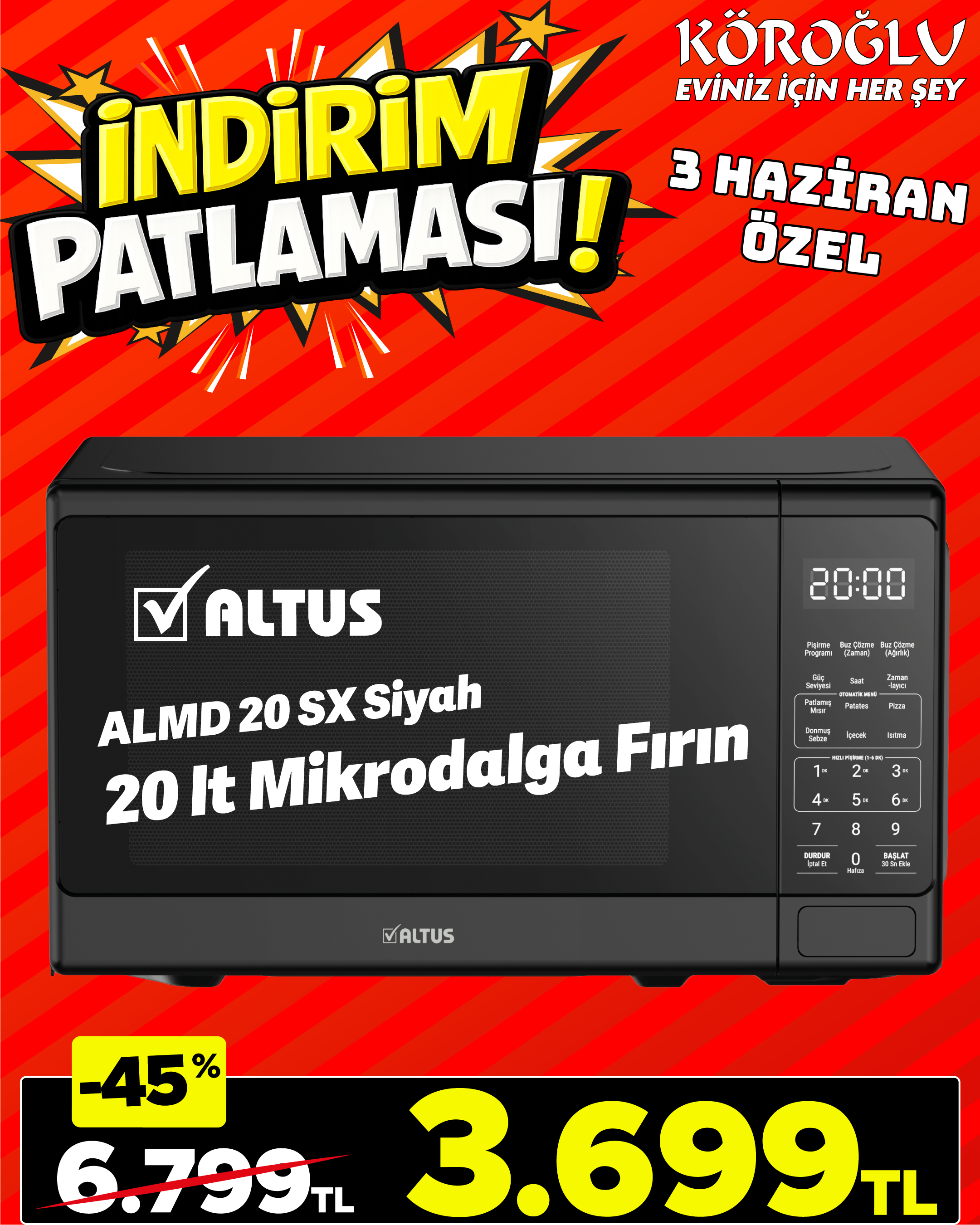 Altus Mikrodalga Fırın