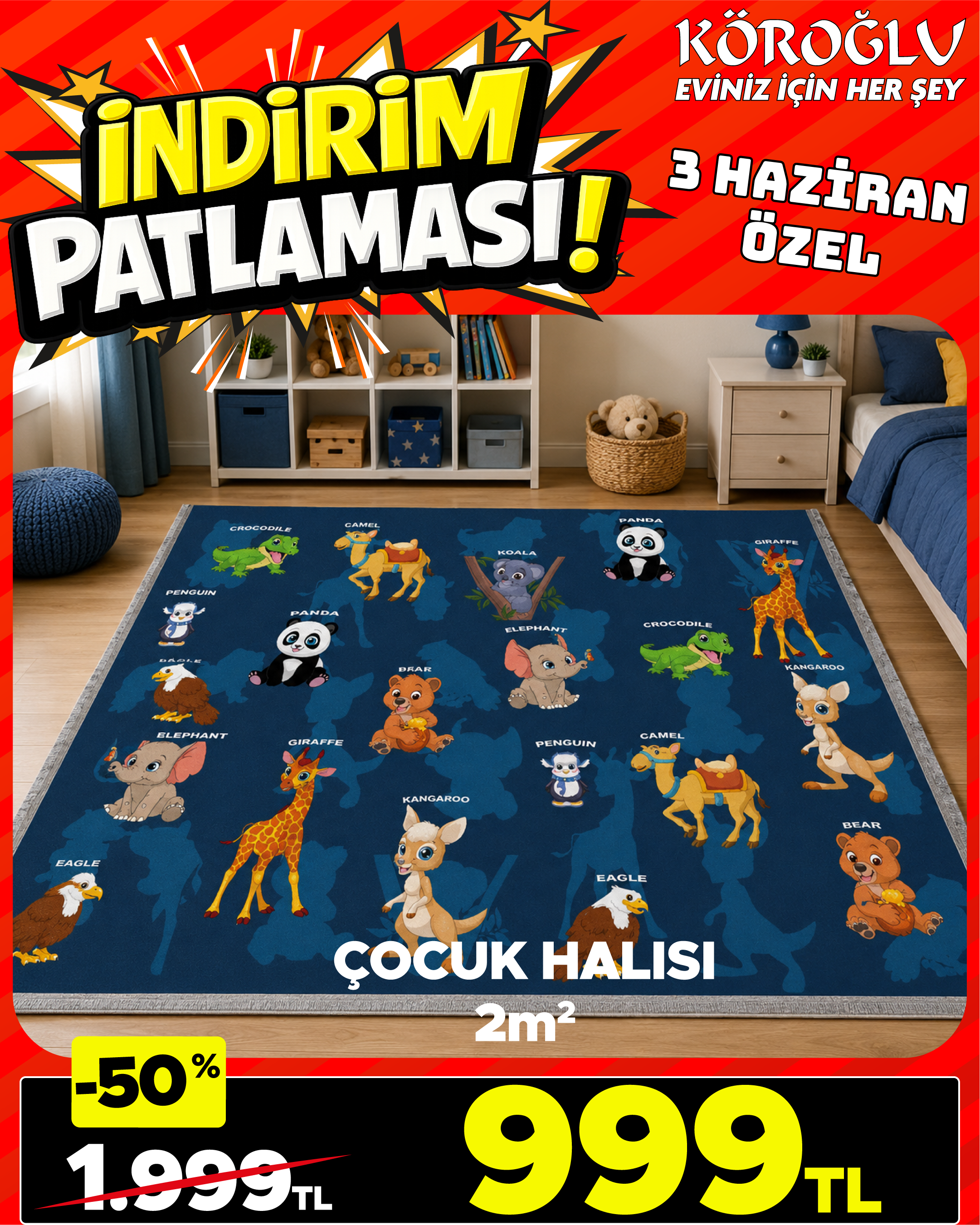 Çocuk Halısı 2m²