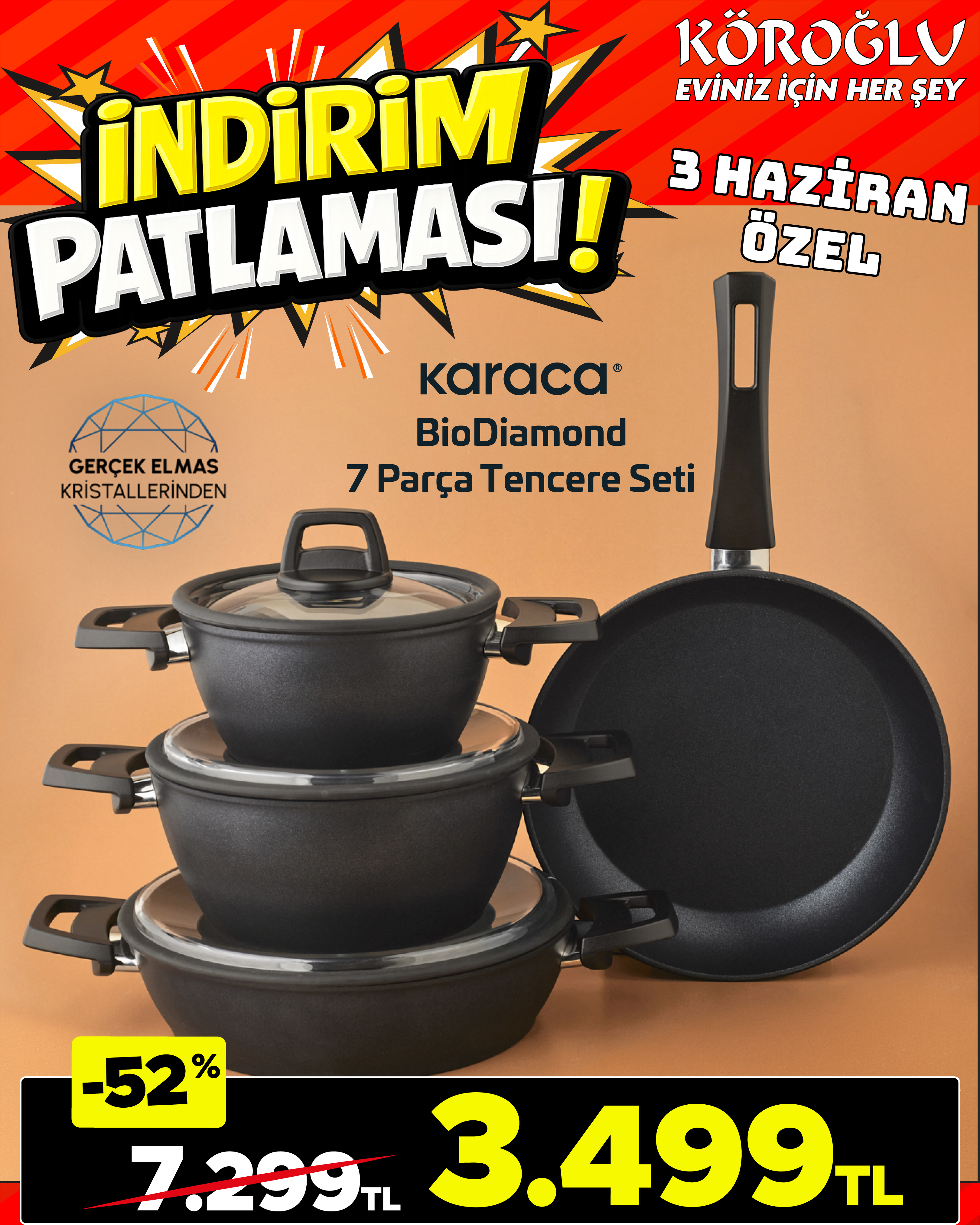Karaca Biodiamond 7 Parça Tencere Seti Main image