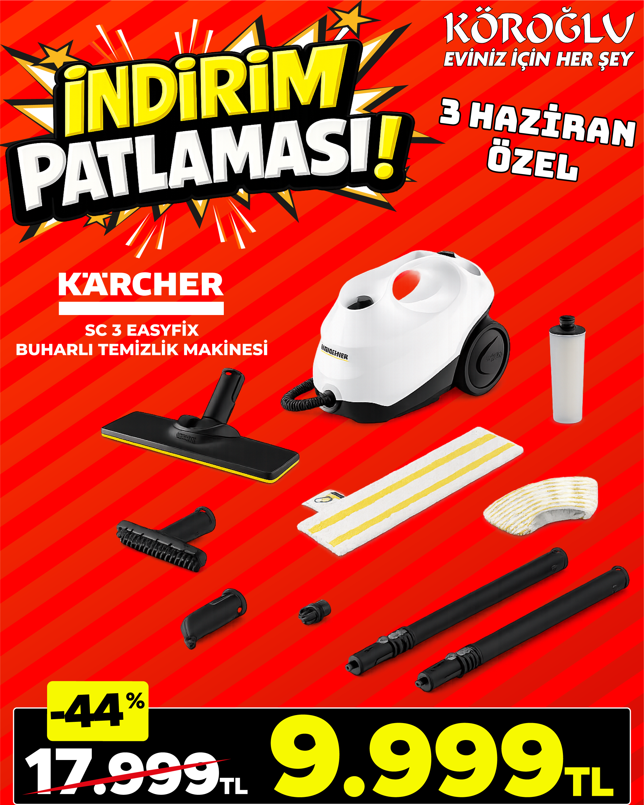 Karcher Buharlı Temizlik Makinesi