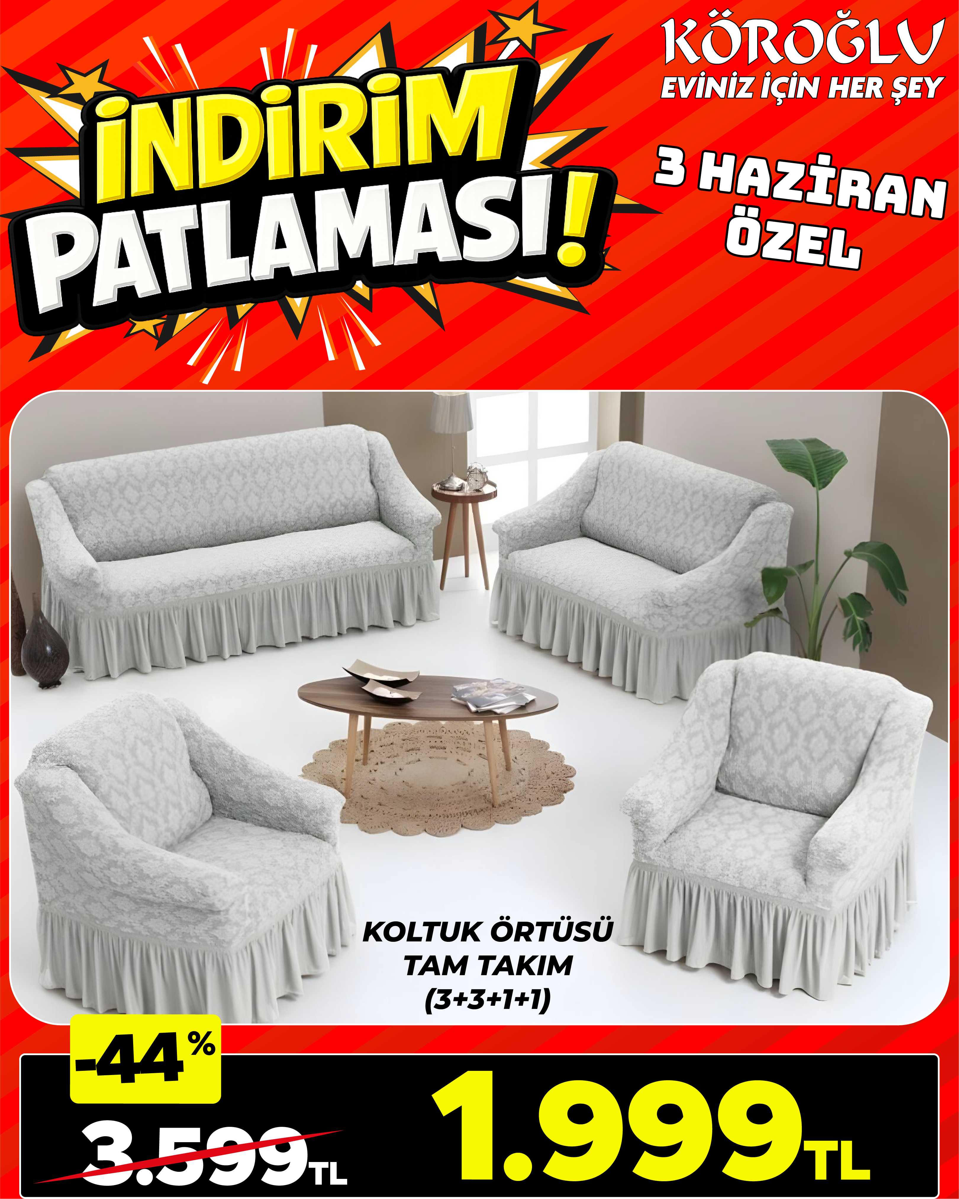Koltuk Örtüsü Tam Takım 3+3+1+1 Main image
