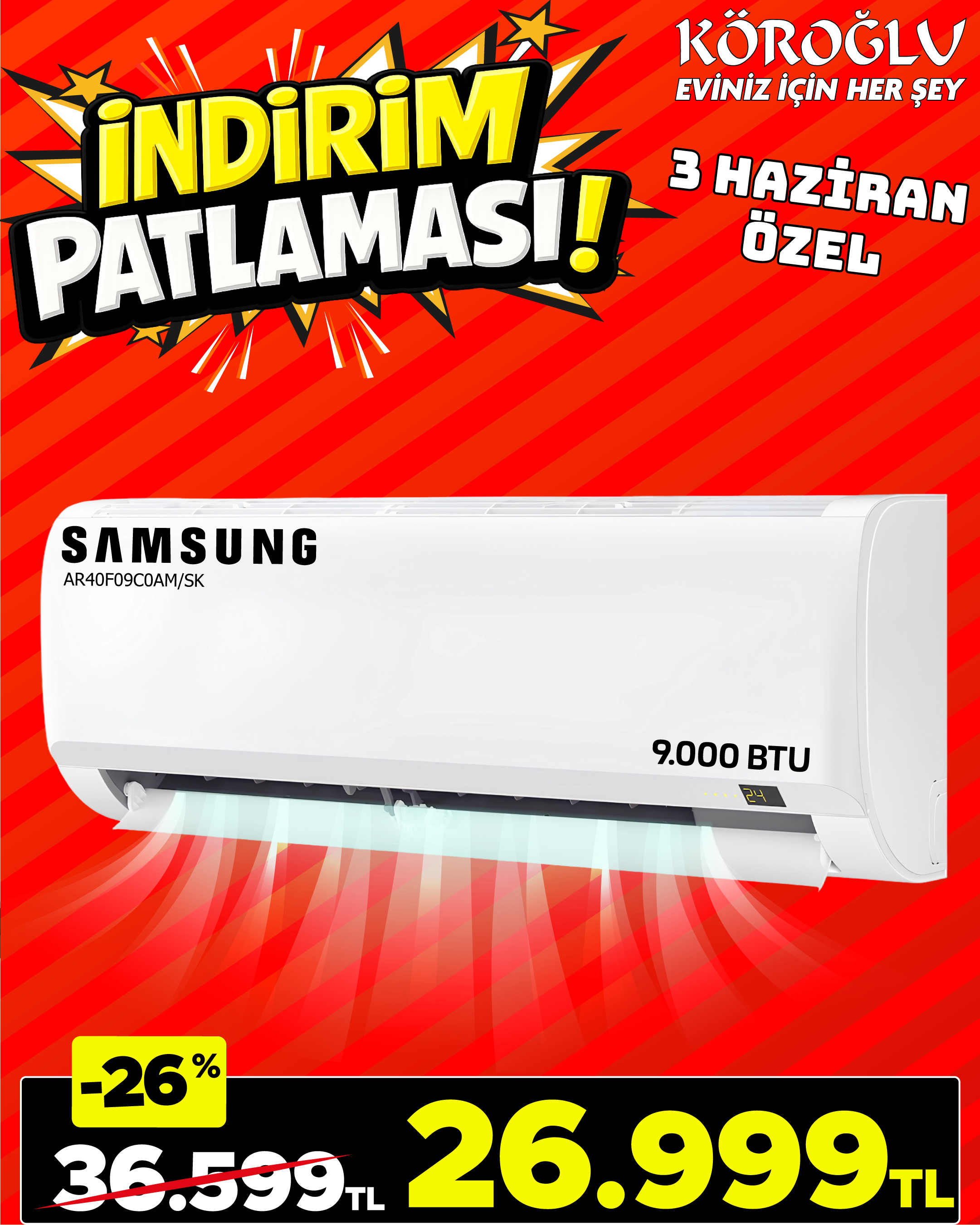 Samsung 9000 BTU Klima Main image