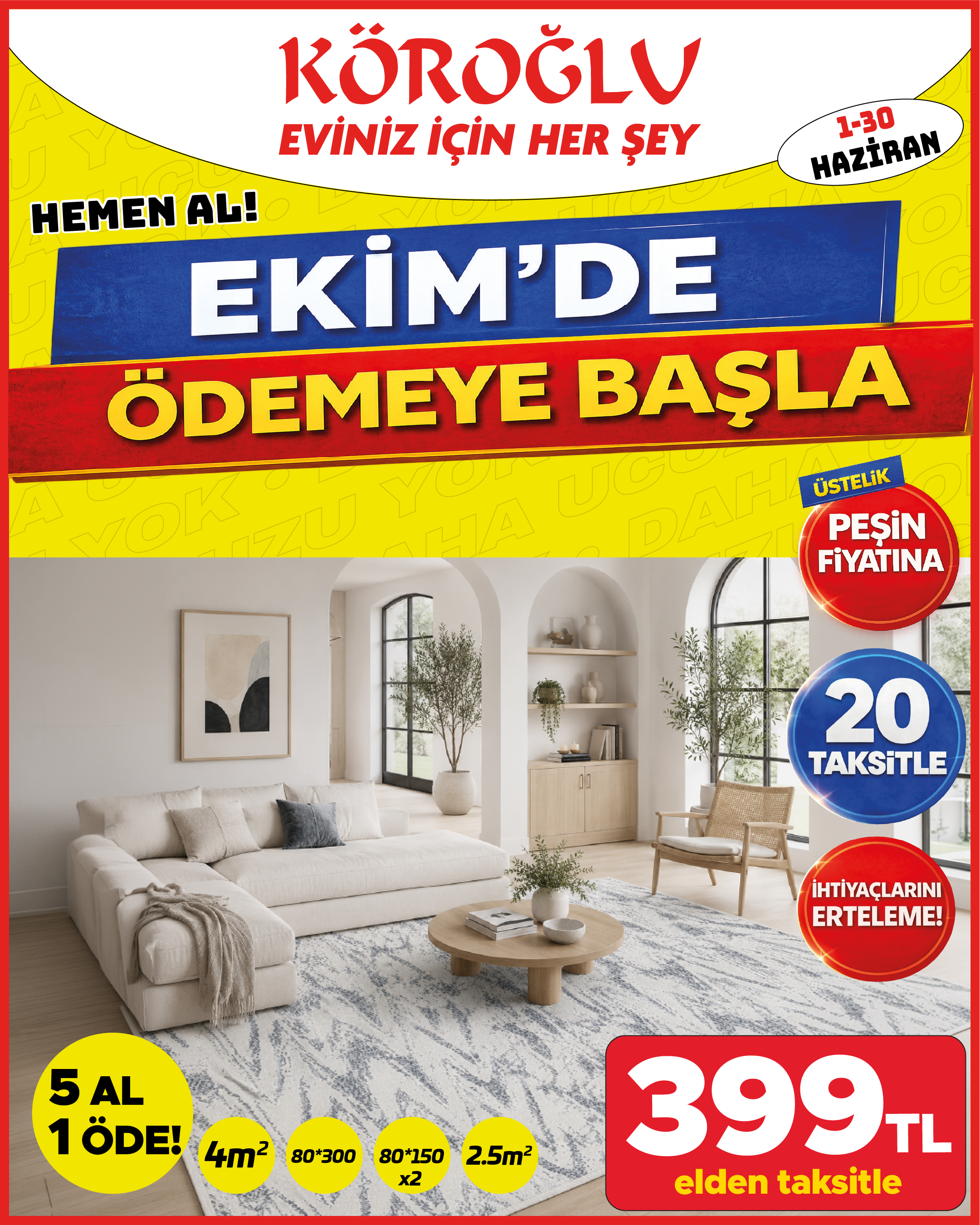 4 m2 Mutfak Yolluk Seti