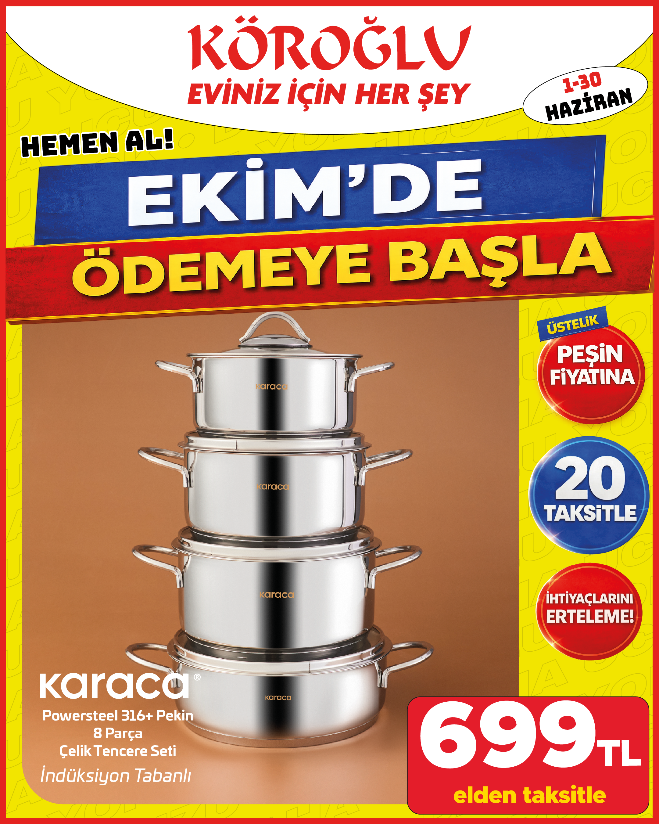 Karaca Biodiamond 7 Parça Tencere Seti