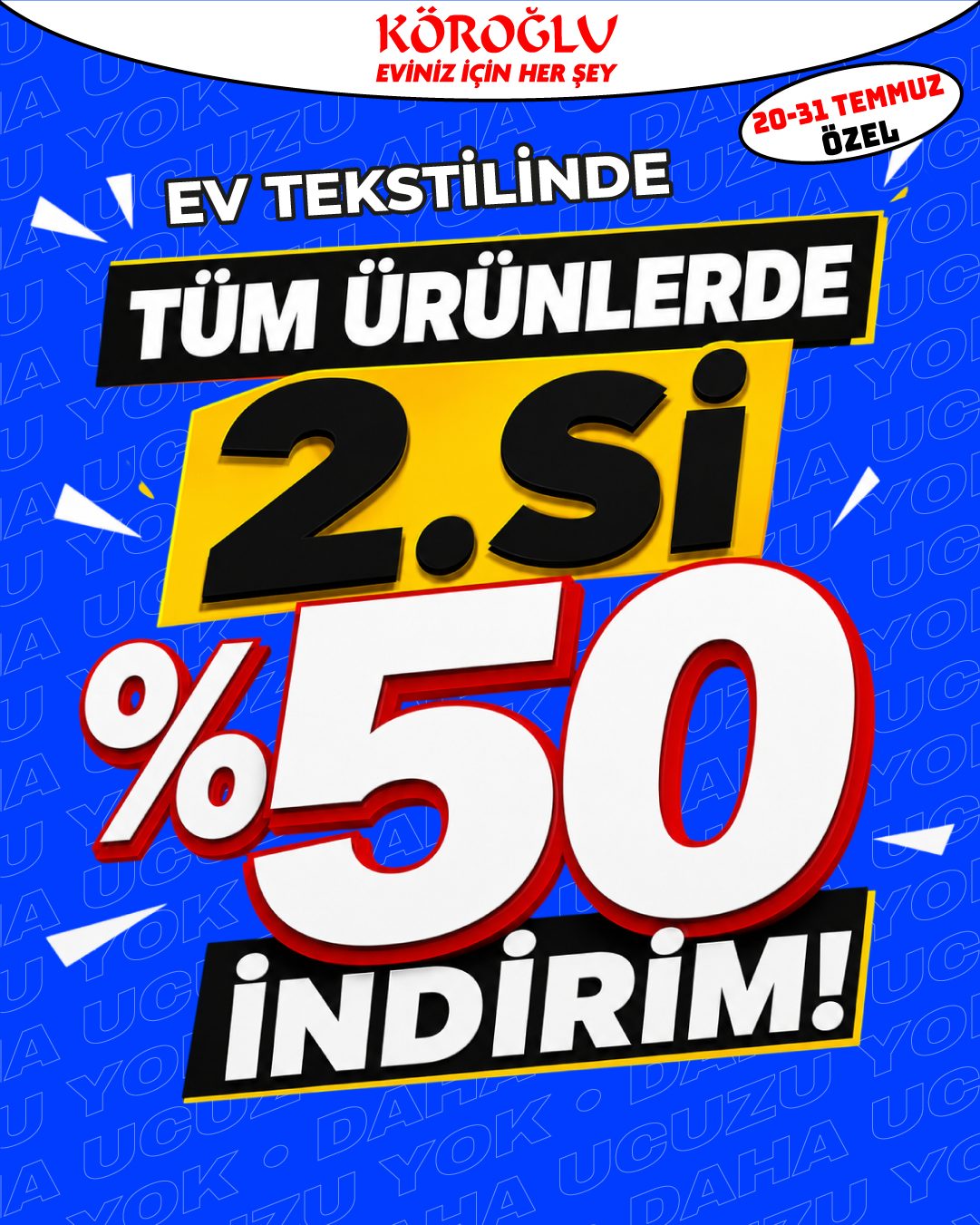 Ev Tekstilinde Tüm Ürünlerde 2.si %50 İndirim Main image