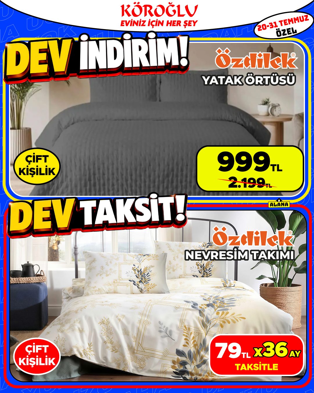 Özdilek Yatak Örtüsü ve Özdilek Nevresim Takımı Main image