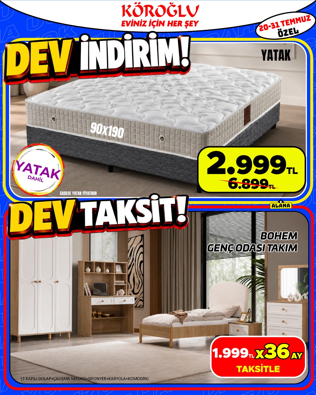 Yatak ve Bohem Genç Odası Takımı Main image