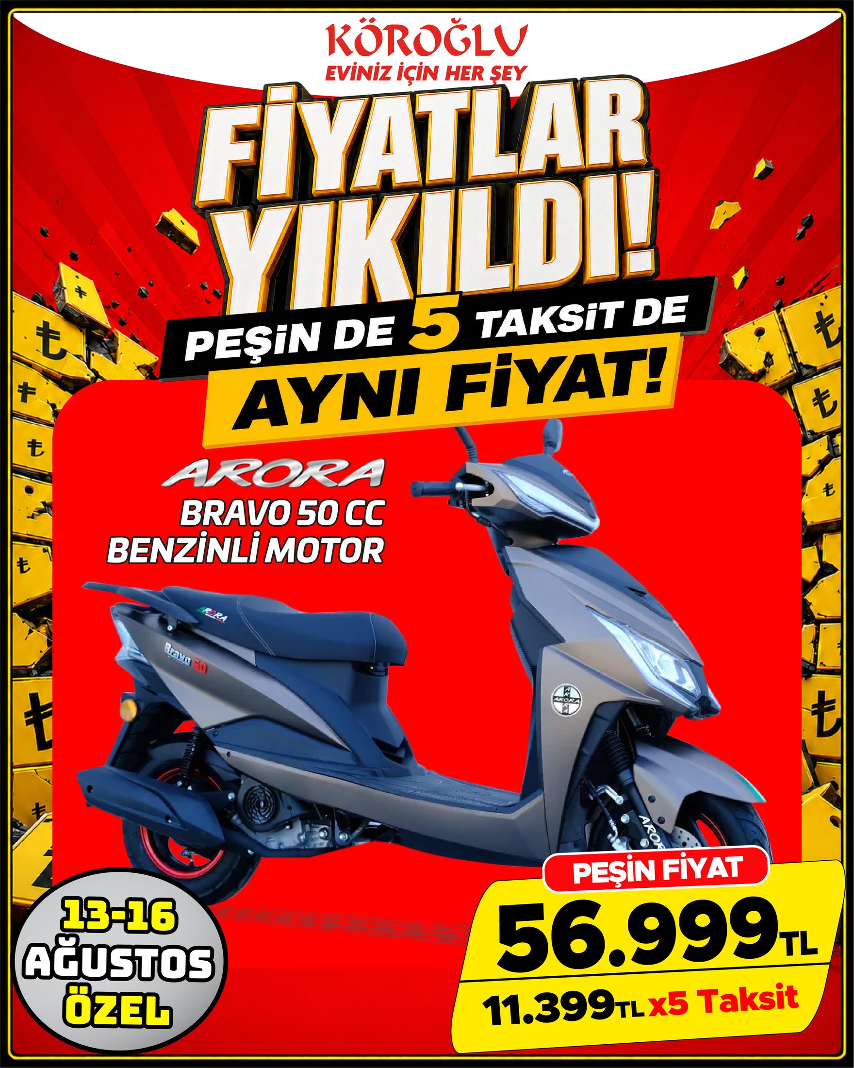 Arora Bravo 50 CC Benzinli Motor Main image