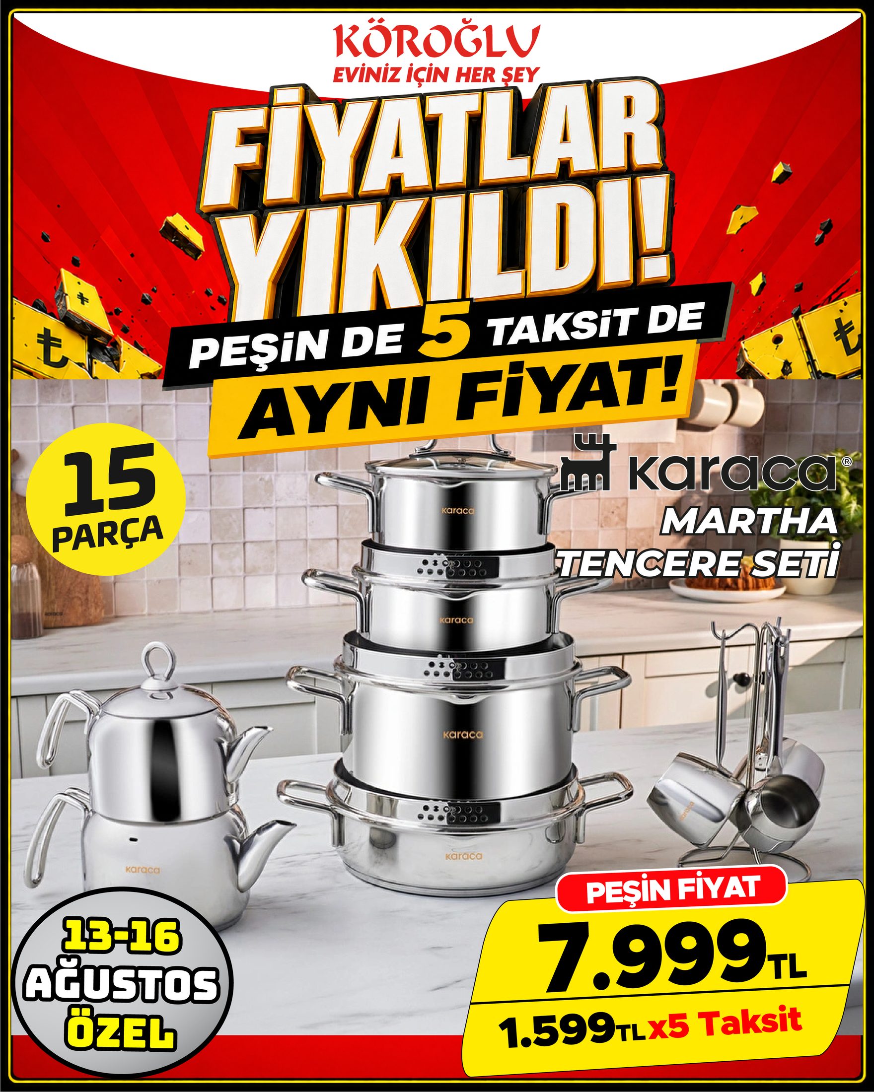 Karaca New Cayla Çaydanlık Takımı