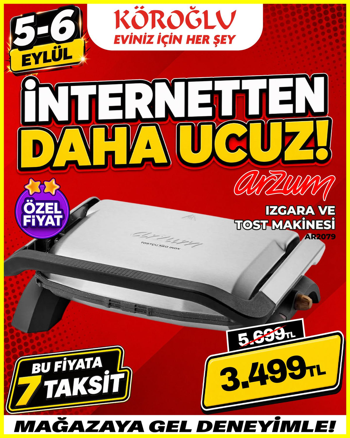 Arzum Izgara ve Tost Makinesi Main image