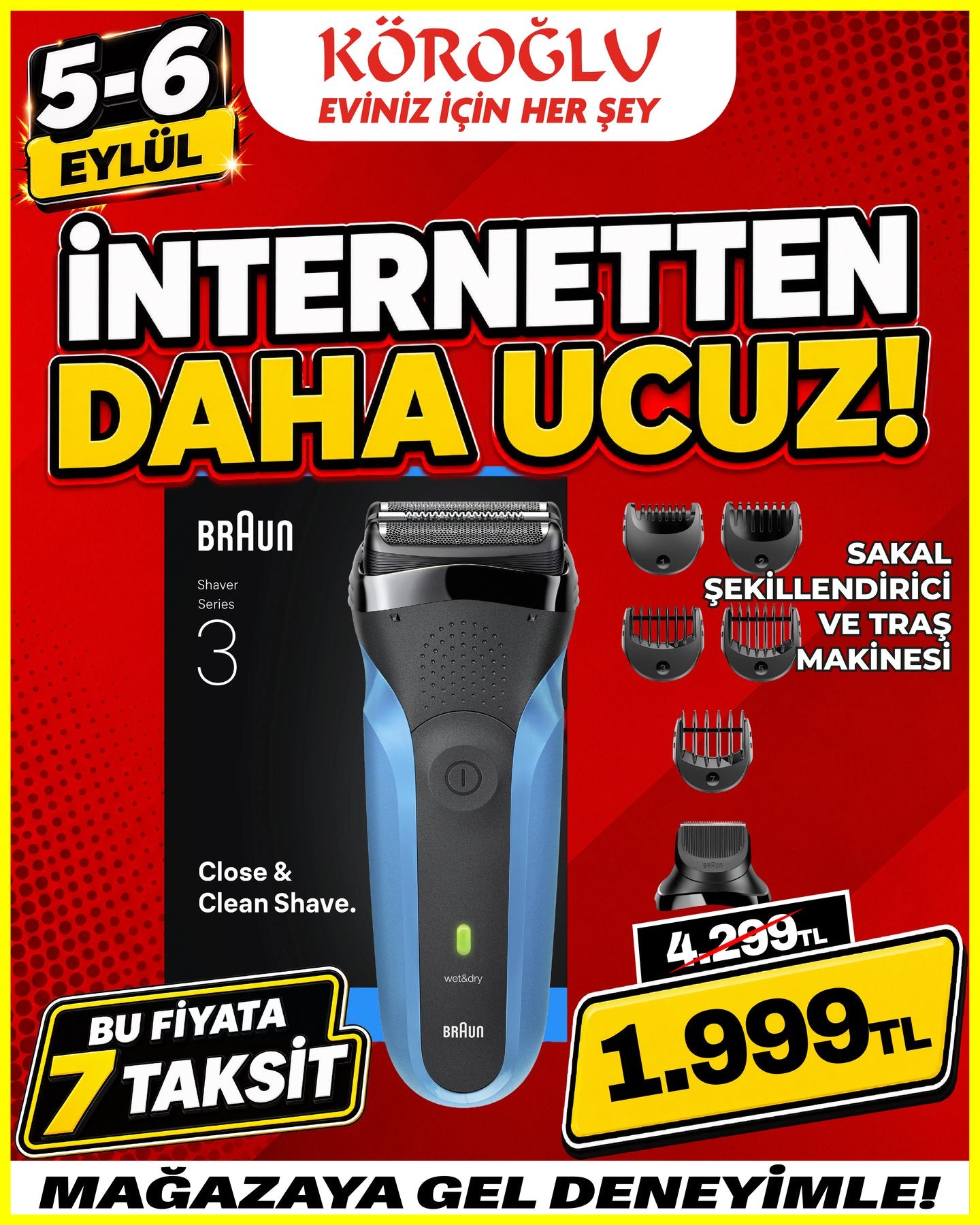 Braun Series 3 Sakal Şekillendirici ve Tıraş Makinesi