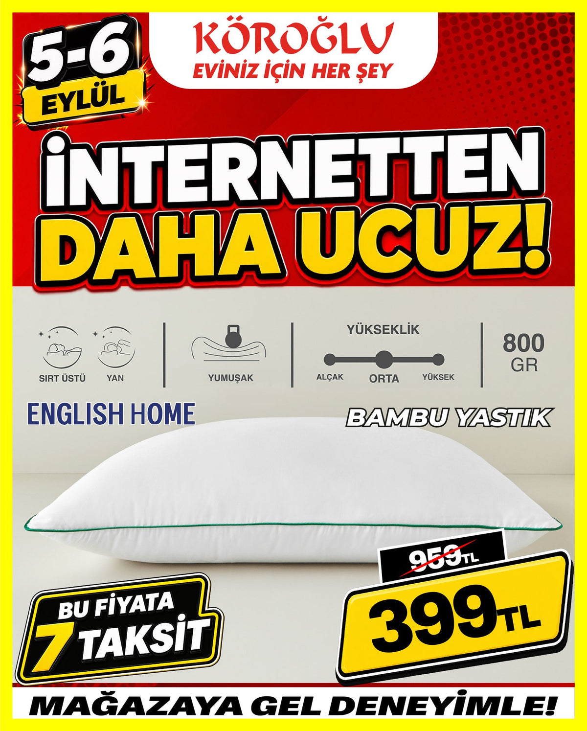 English Home Bambu Yastık