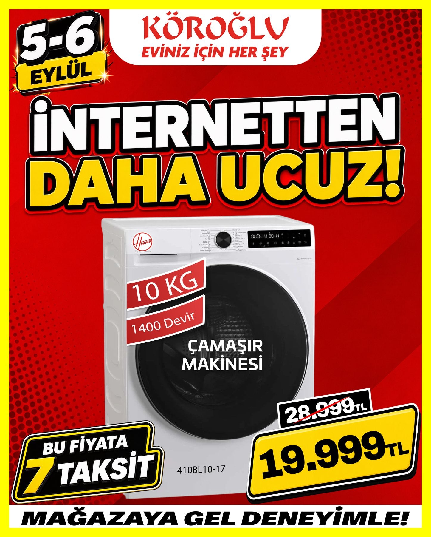 Hoover 10 Kg Çamaşır Makinesi