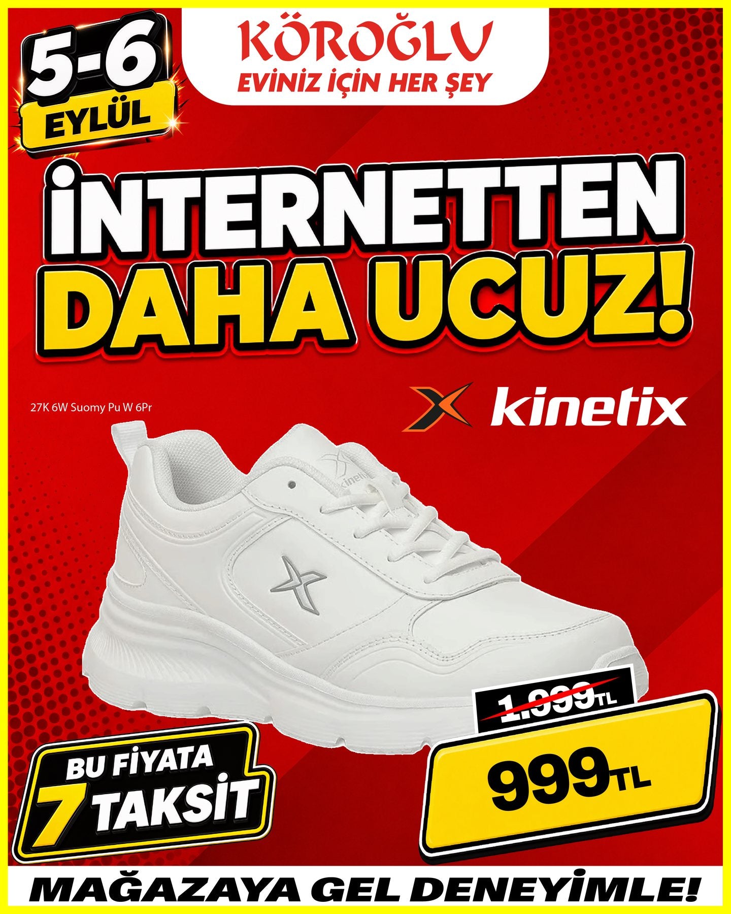 Kinetix Beyaz Spor Ayakkabı