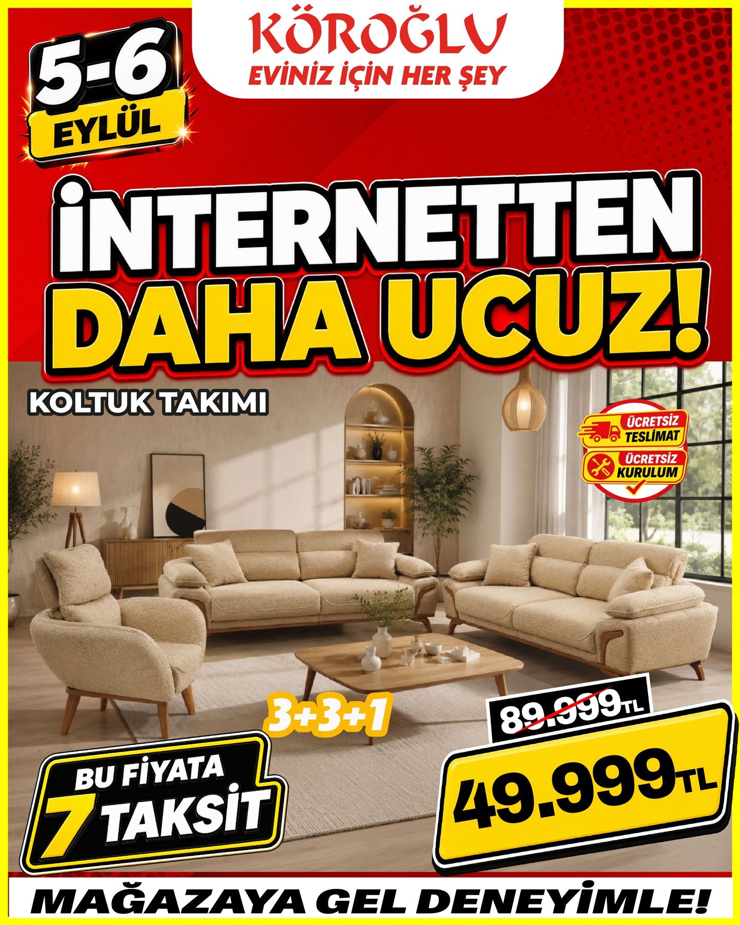 Koltuk Takımı 3+3+1