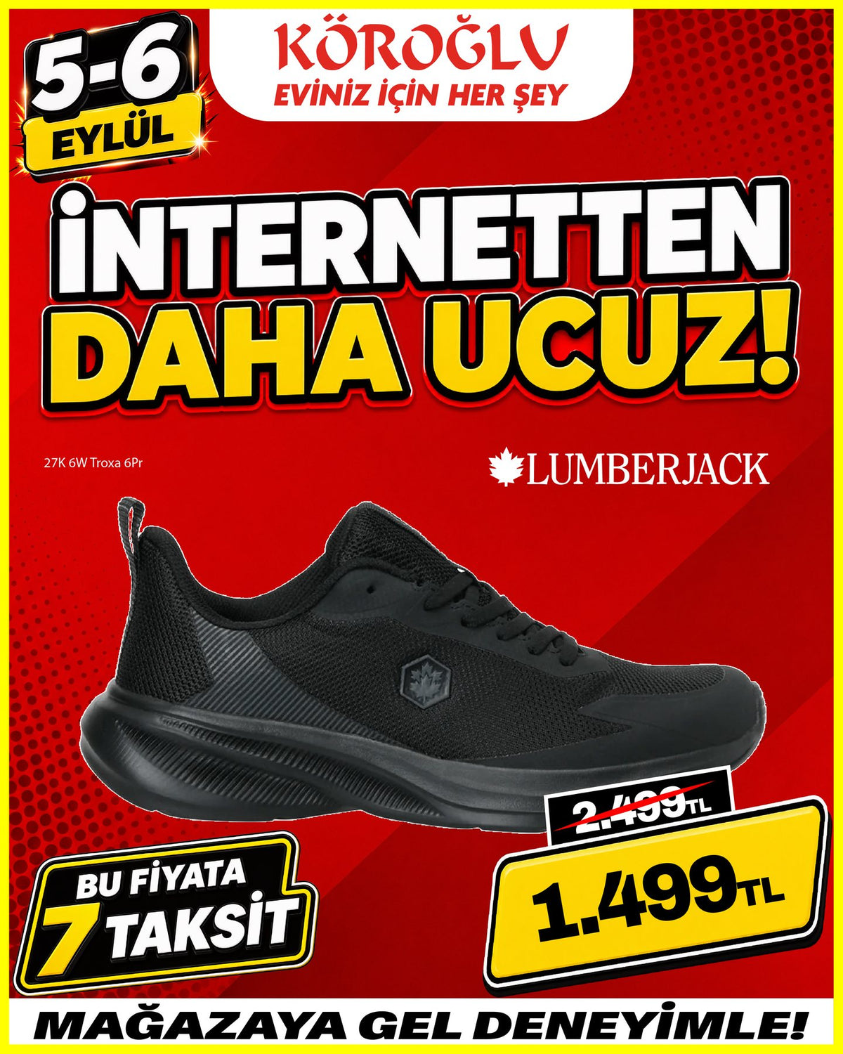 Lumberjack Siyah Spor Ayakkabı