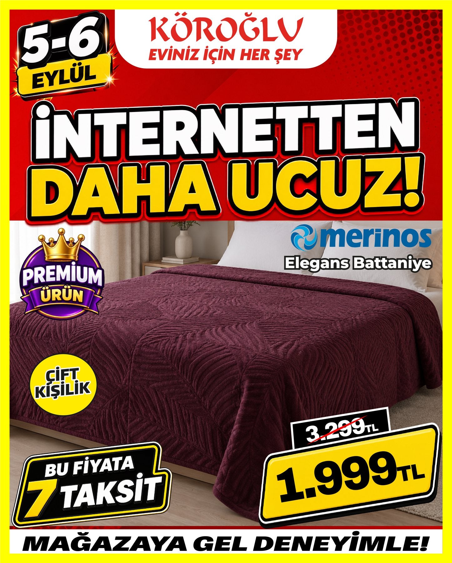 Merinos Elegans Battaniye Çift Kişilik