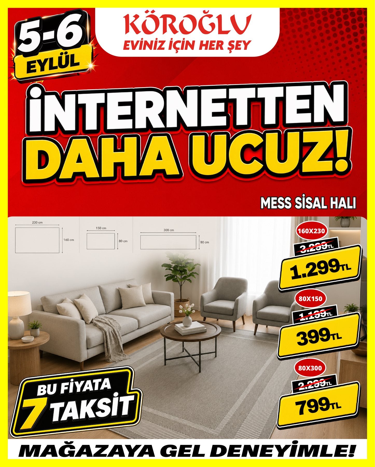 Mess Sisal Halı