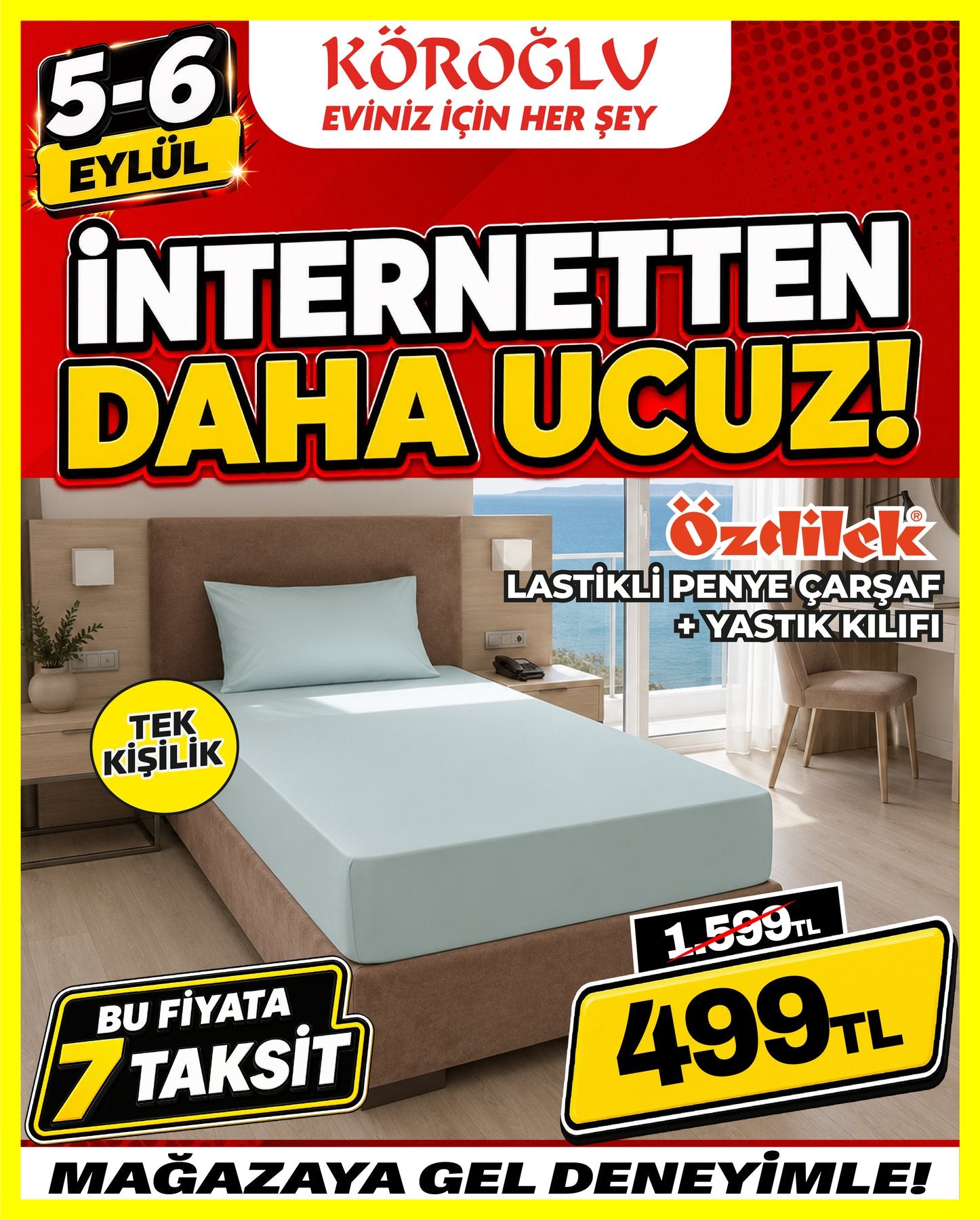 Minteks Lastikli Penye Çarşaf Takımı Tek Kişilik
