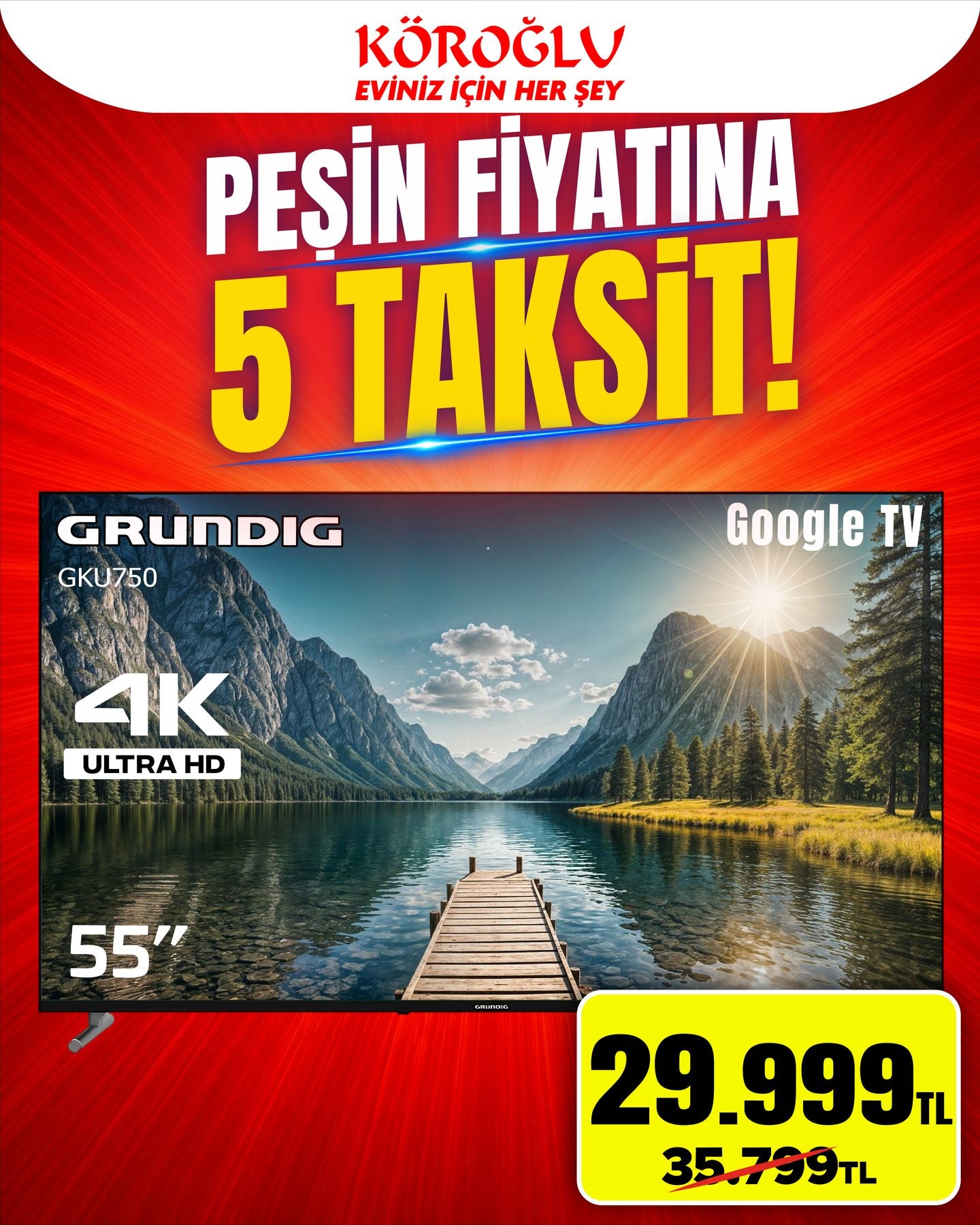 Grundig 55 İnç Google TV