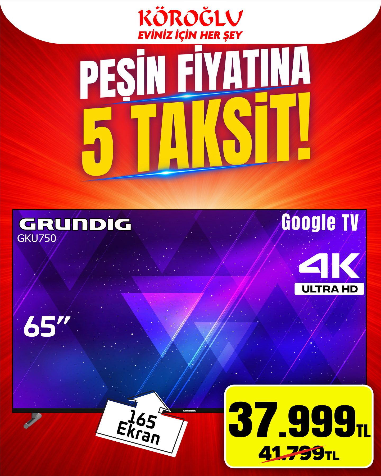 Grundig 65 İnç Google TV