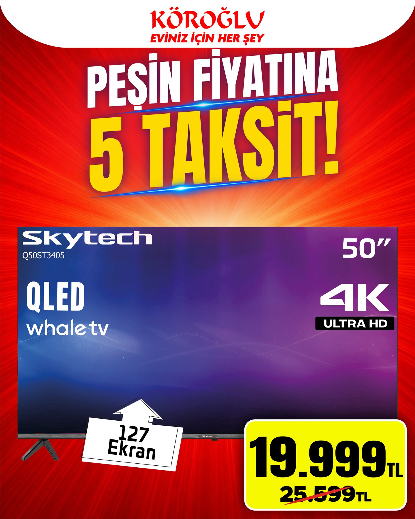 Skytech 50 İnç QLED TV Main image