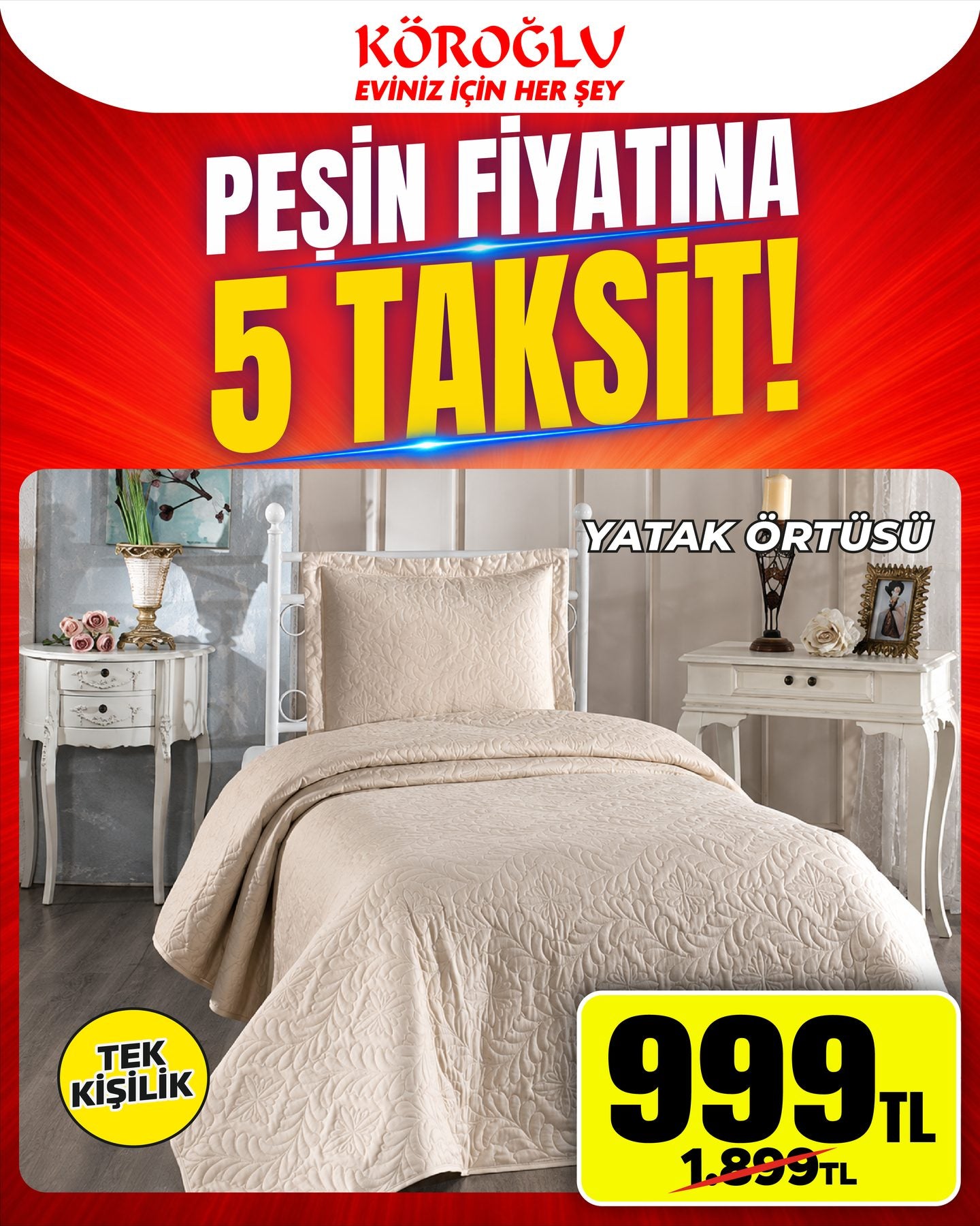 Tek Kişilik Yatak Örtüsü Main image