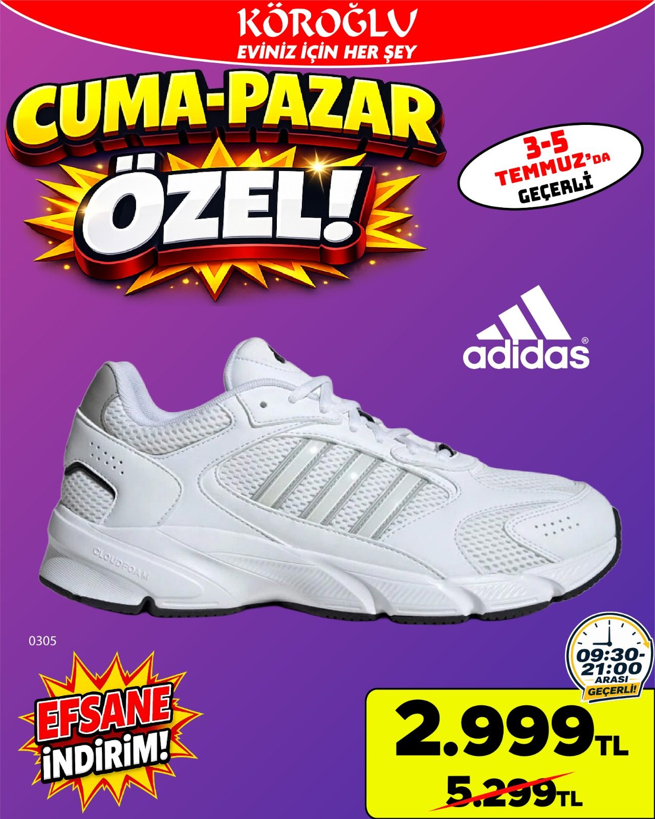 Adidas Beyaz Spor Ayakkabı Main image
