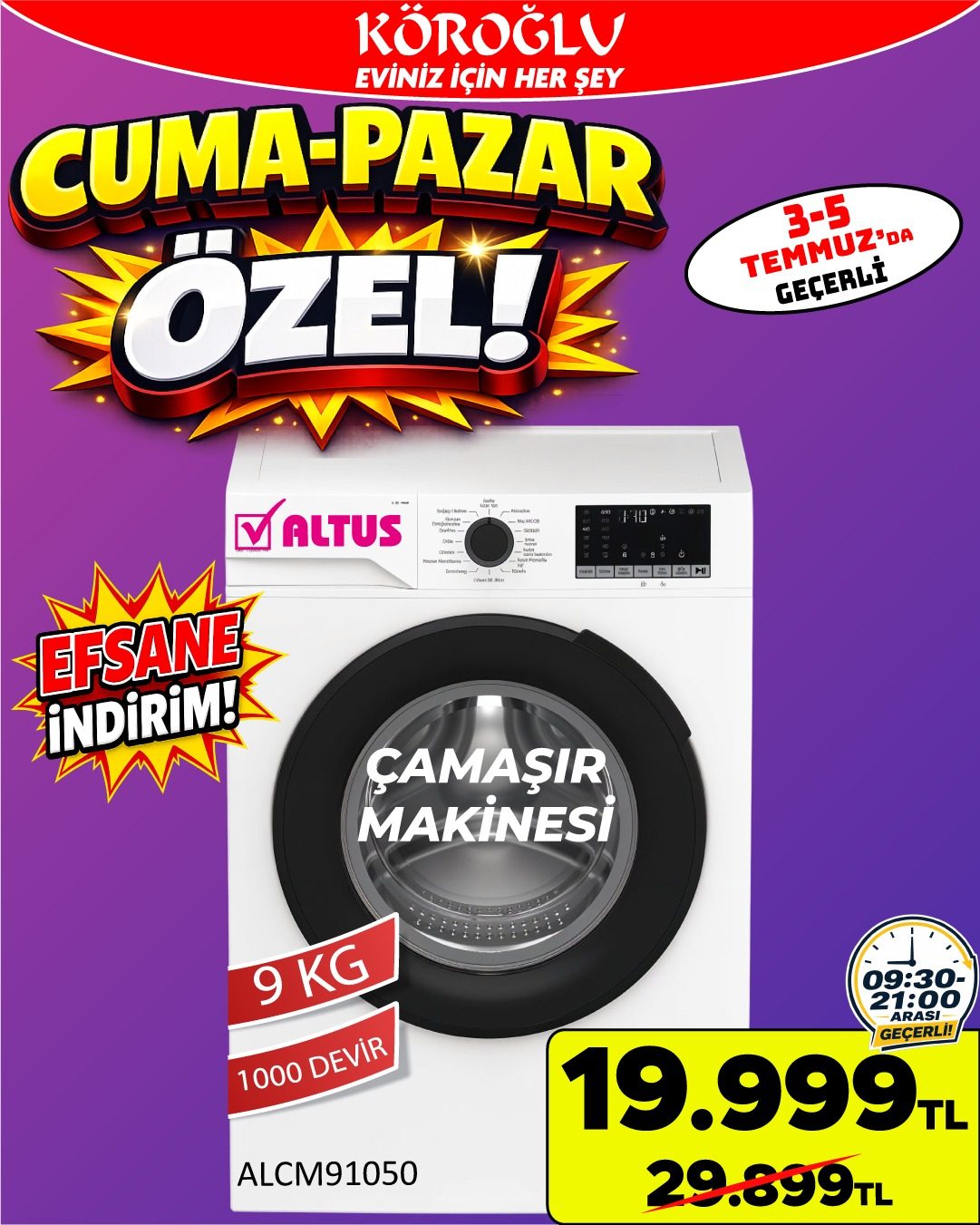 Altus Çamaşır Makinesi