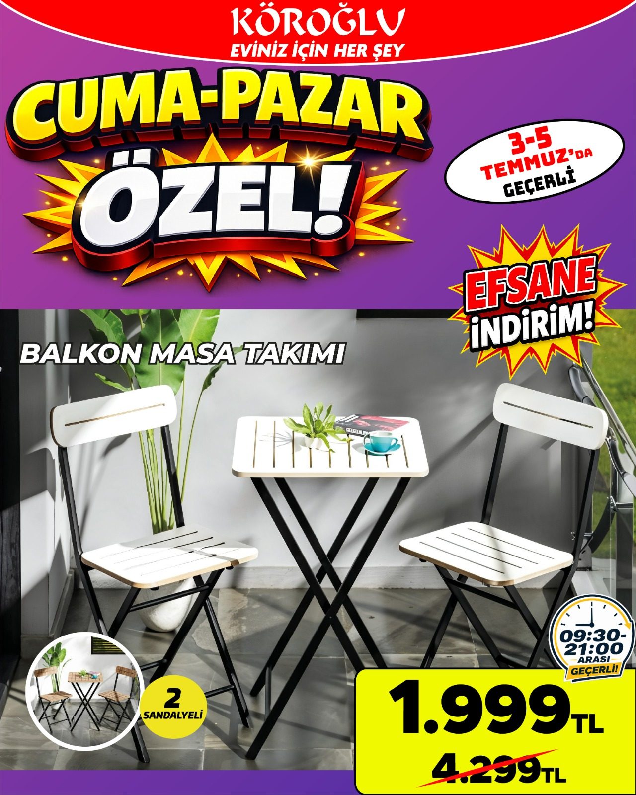 Balkon Masa Takımı